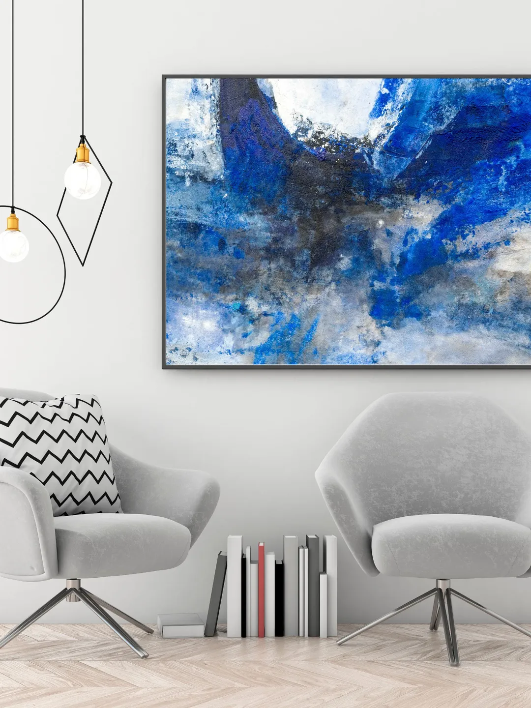 Large Abstract Art Print, Blue Painting Print, Modern Painting Wall Art Print, Abstract Painting, Abstract Canvas Wall Art, Digital Print