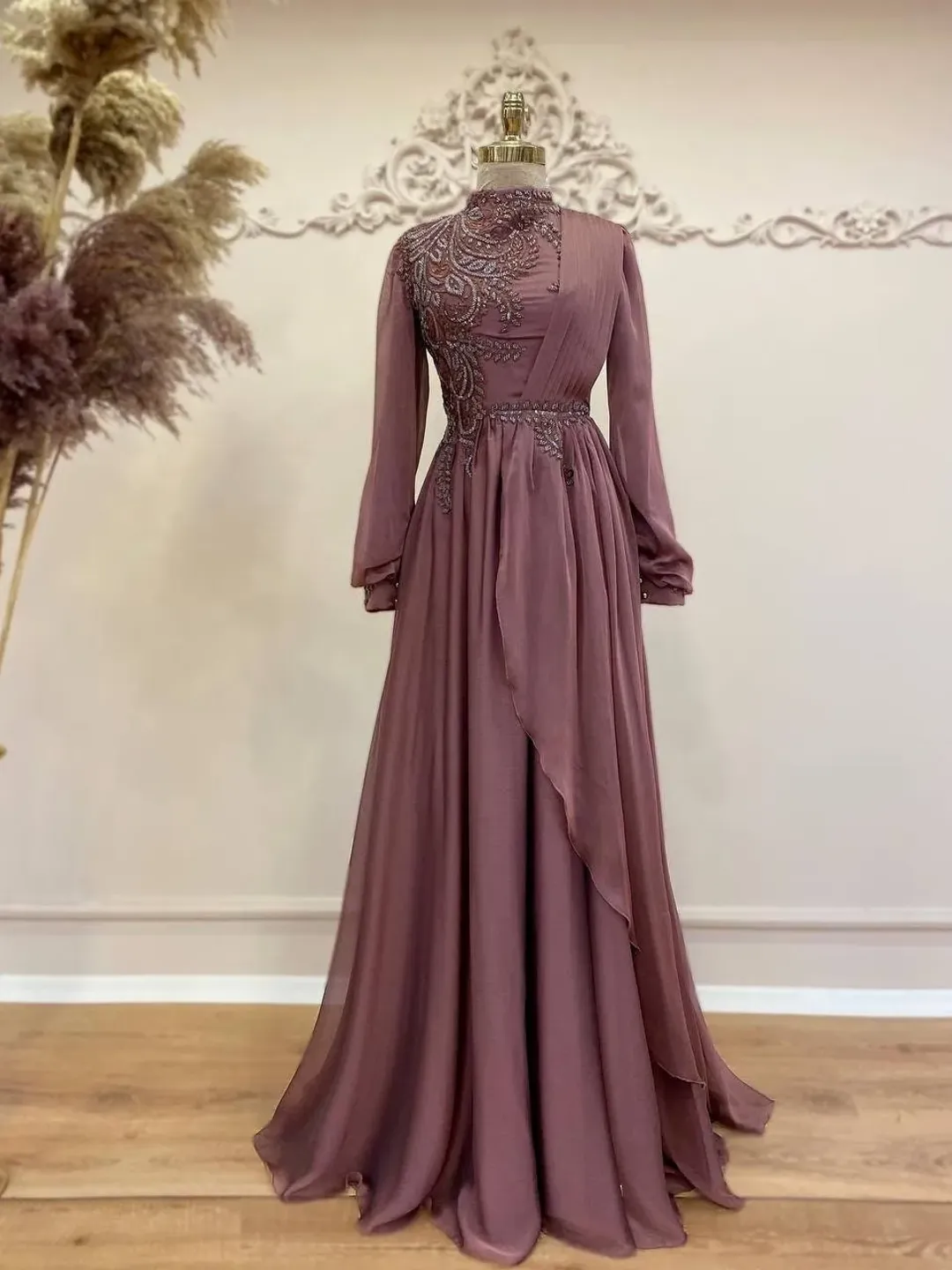 Ahunare Wedding Dress, Muslim Evening Gown, Nikah, Islamic Wedding, Engagement, Bridesmaid, Maxi Dress