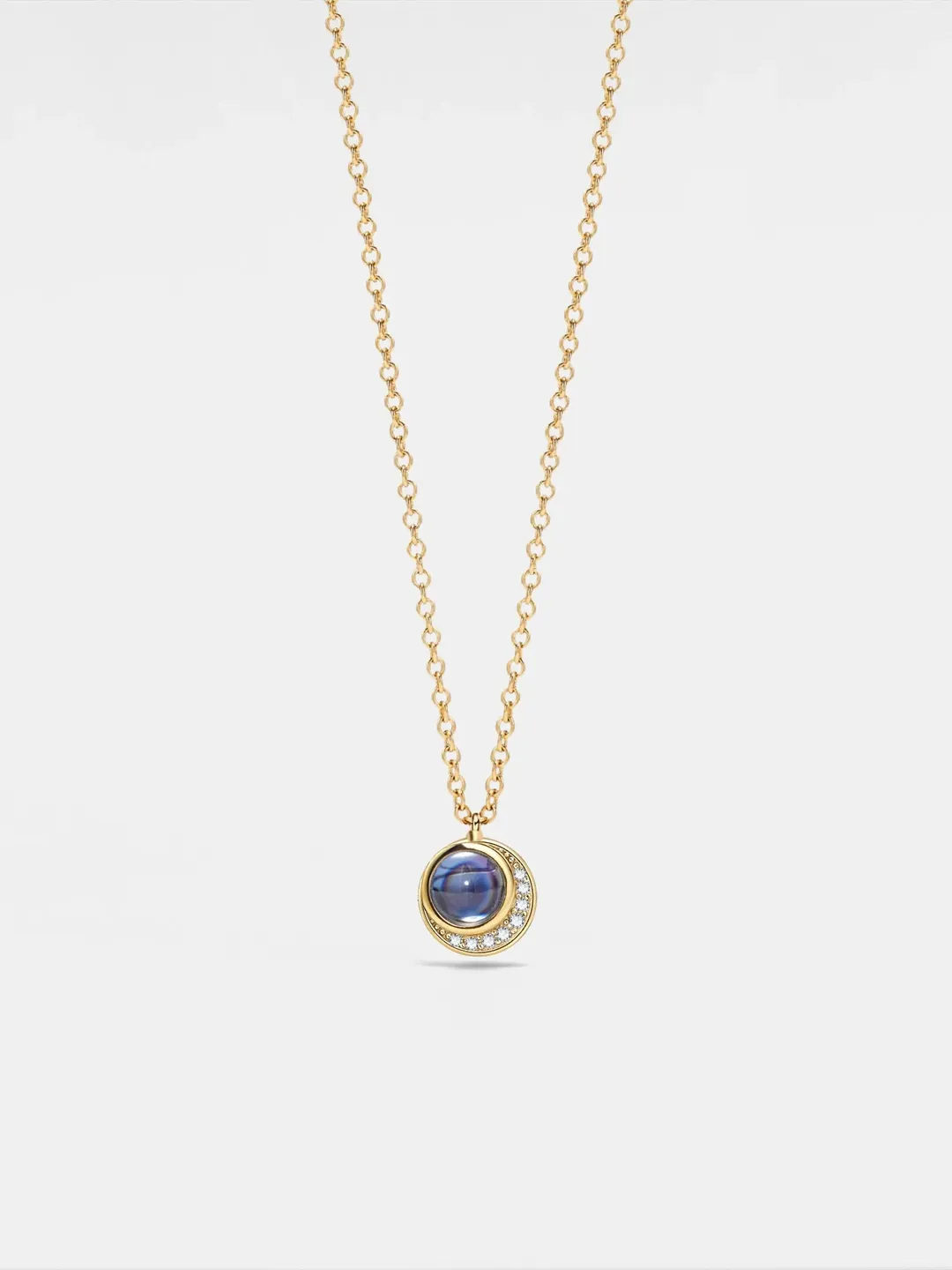 PERIMADE Moon Photo Projection Necklace • Personalized Picture Inside Pendant • Minimalist Pet Memorial Jewelry • Trendy Best Friend Gift