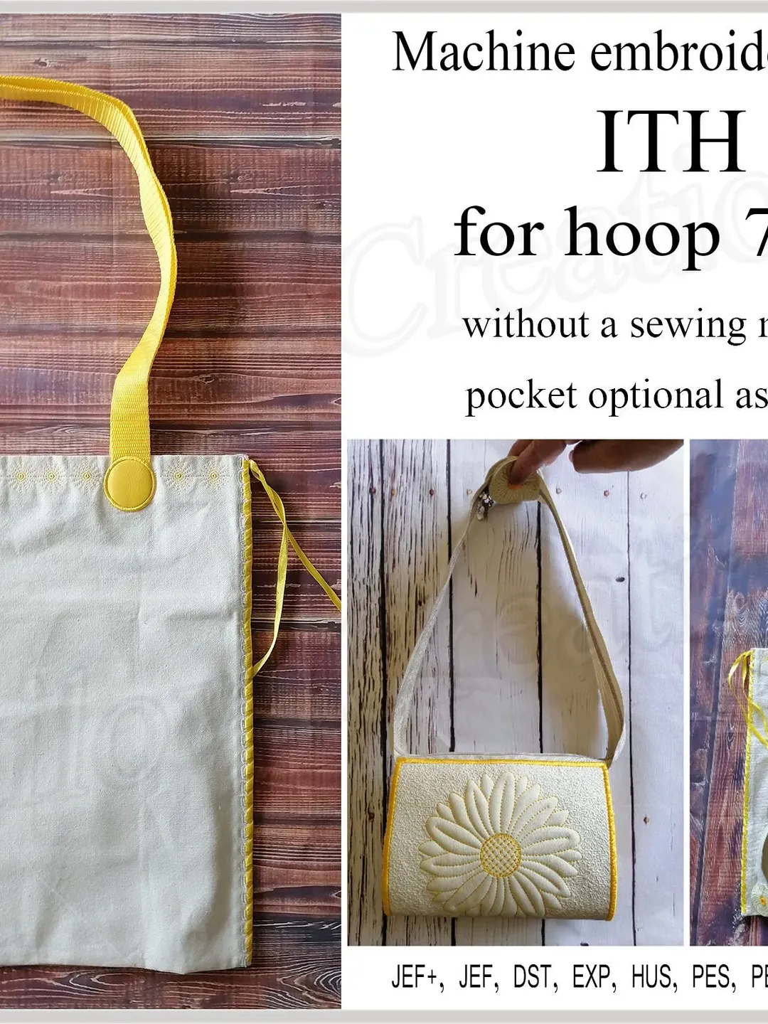 In the hoop projects  Tutorial Embroidery ITH Machine Embroidery designs 7x11 hoop embroidery file PES