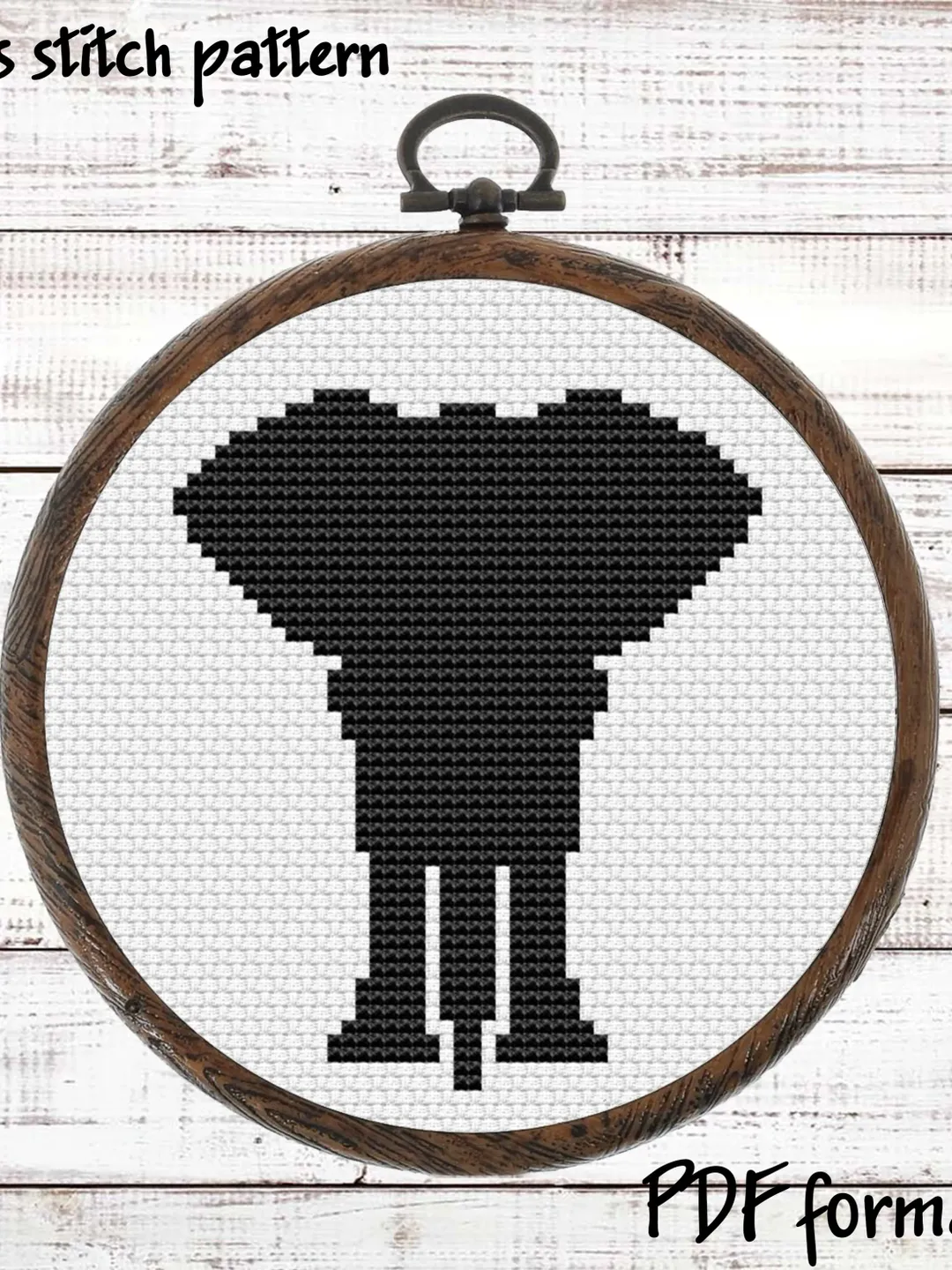 Elephant Cross Stitch Pattern, Silhouette Animal Cross Stitch Pattern, Easy Cross Stitch Pattern, Modern Cross Stitch