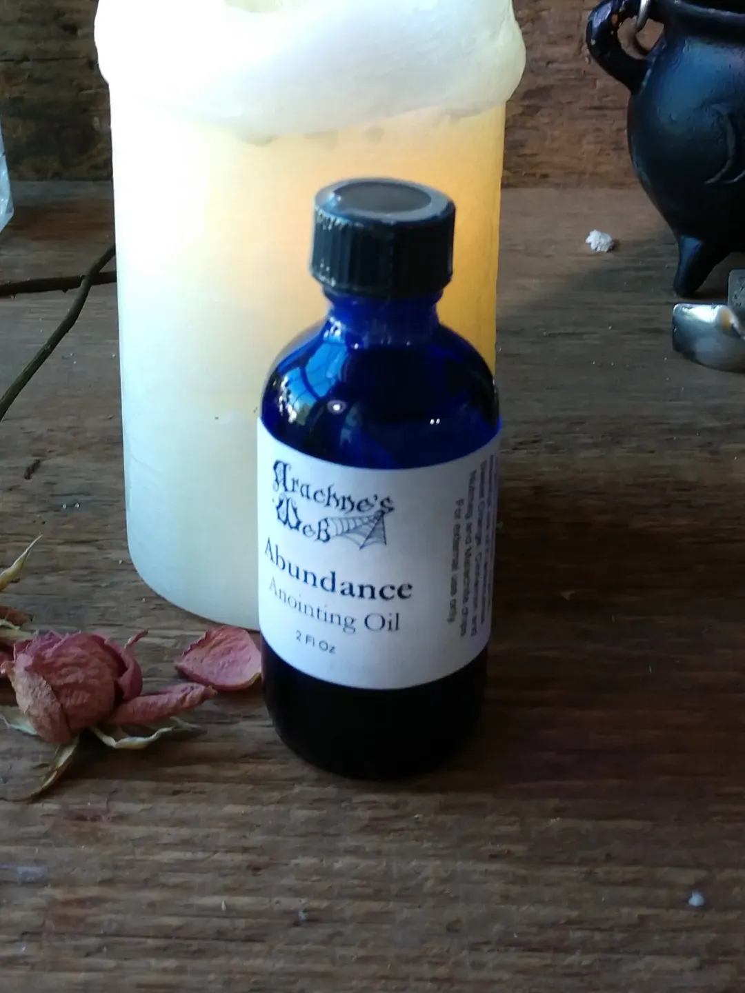 Abundance Ritual Oil, Anointing oil for candles, oil for magic, fragrant oil for candle magick, witch's anointing oil for money spells