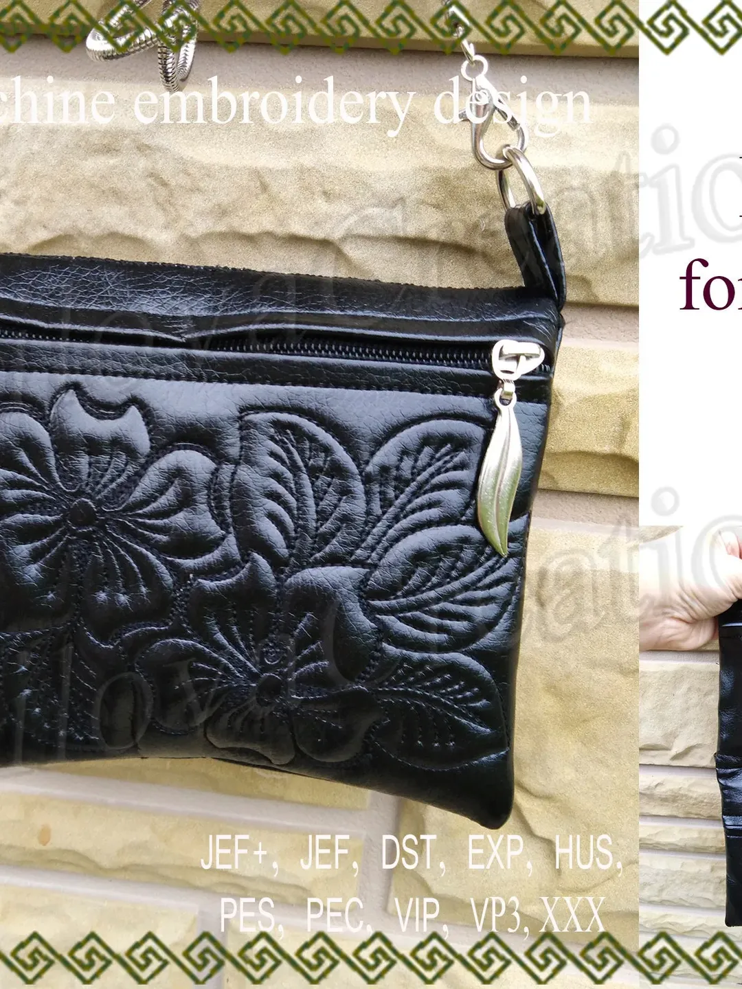 Machine embroidery designs zippered bag travel zip bag trapunto embroidery designs ITH zippered bag Embroidery Design. File Instant Download