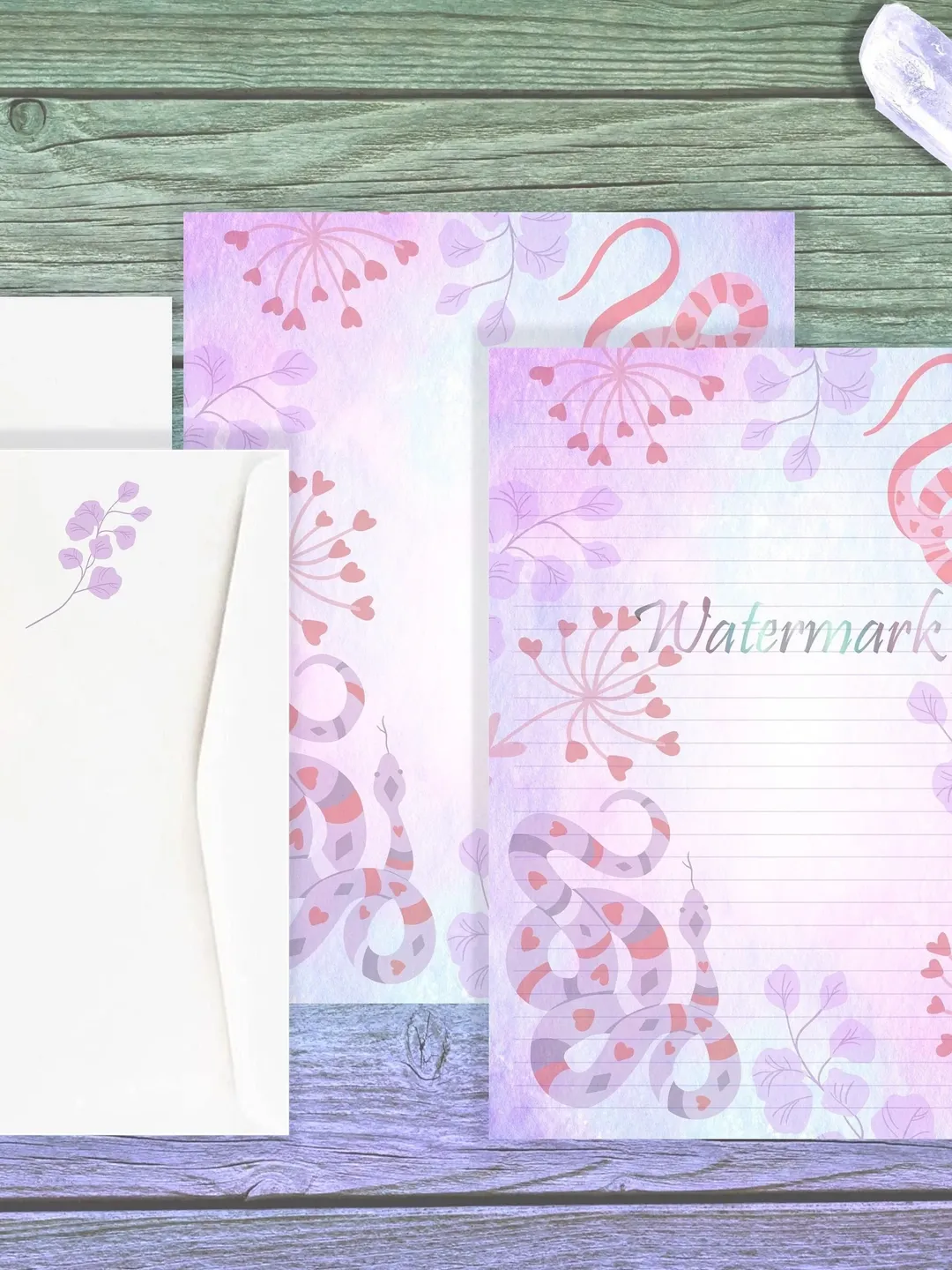 Valentine's Snake Paper Set | Snake Valentine | Snake Stationery | Snake Writing Paper | Valentine's Day Paper | Snake Letter Paper Set