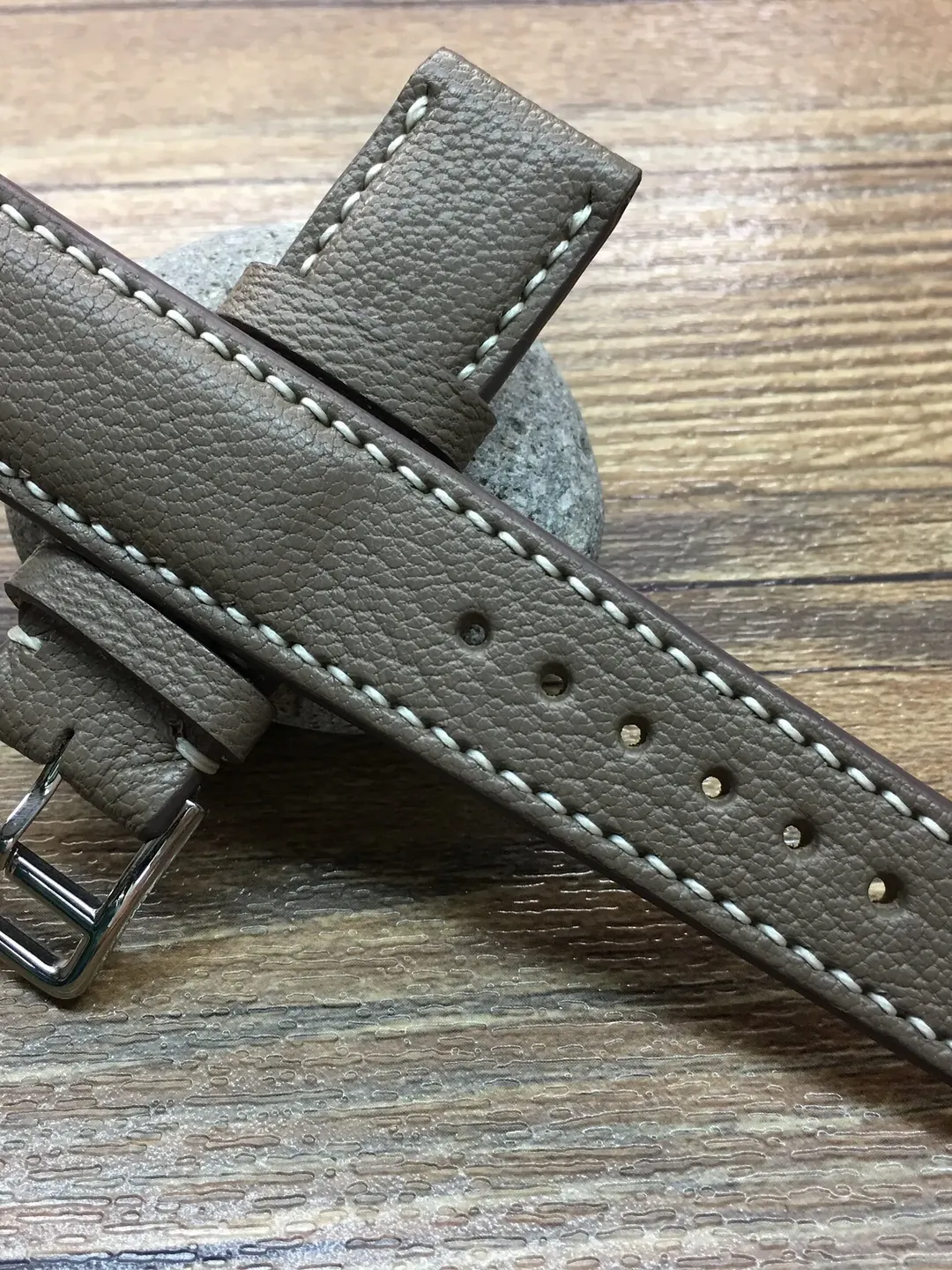 Leather watch band, Leather watch strap, ETOUPE ELEPHANT GREY, Watch band, 20mm watch strap, 19mm band, 20mm watch band, Free Shipping