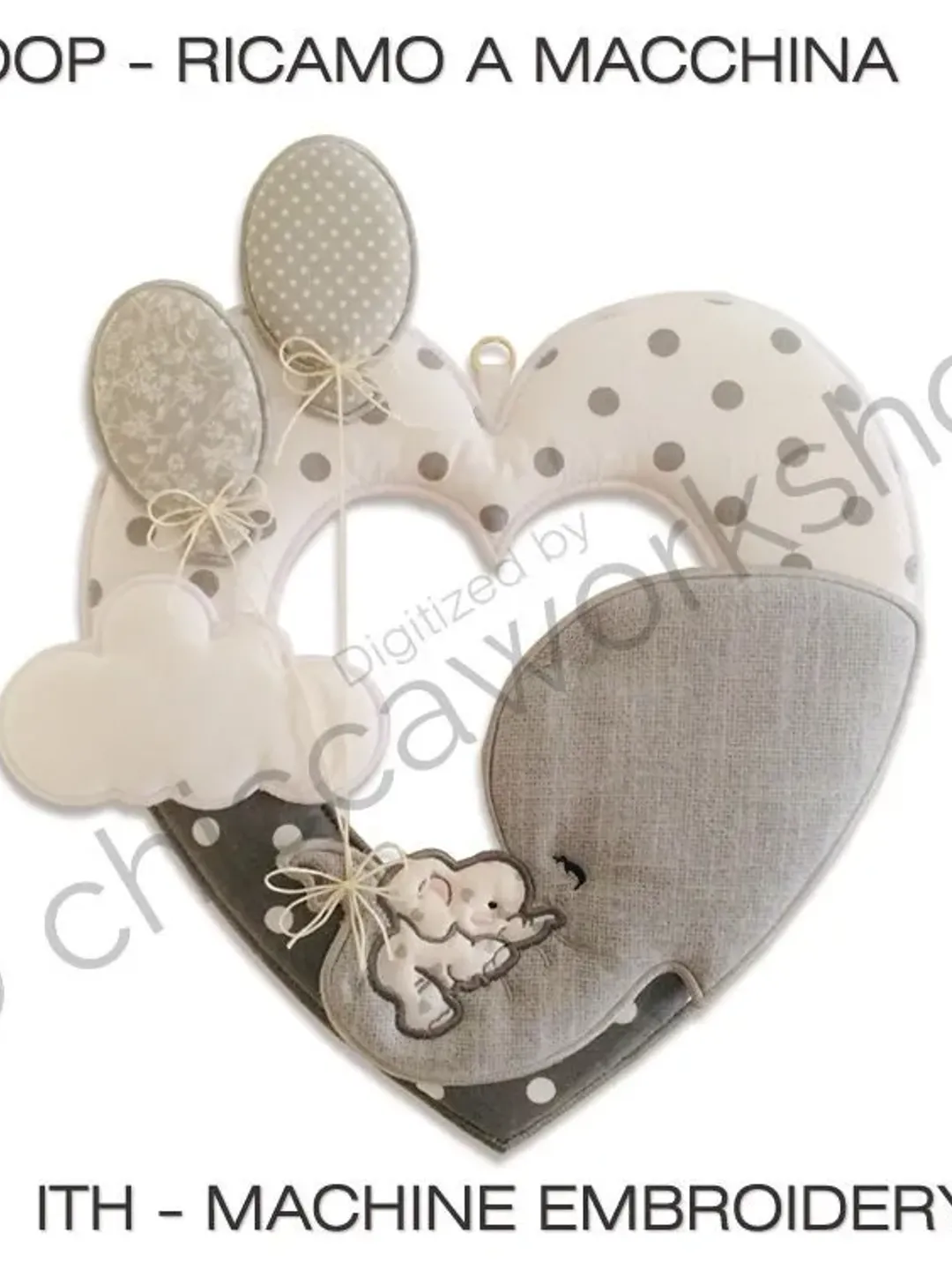 ITH Ghirlanda Cuore - Ricamo a macchina con tutorial