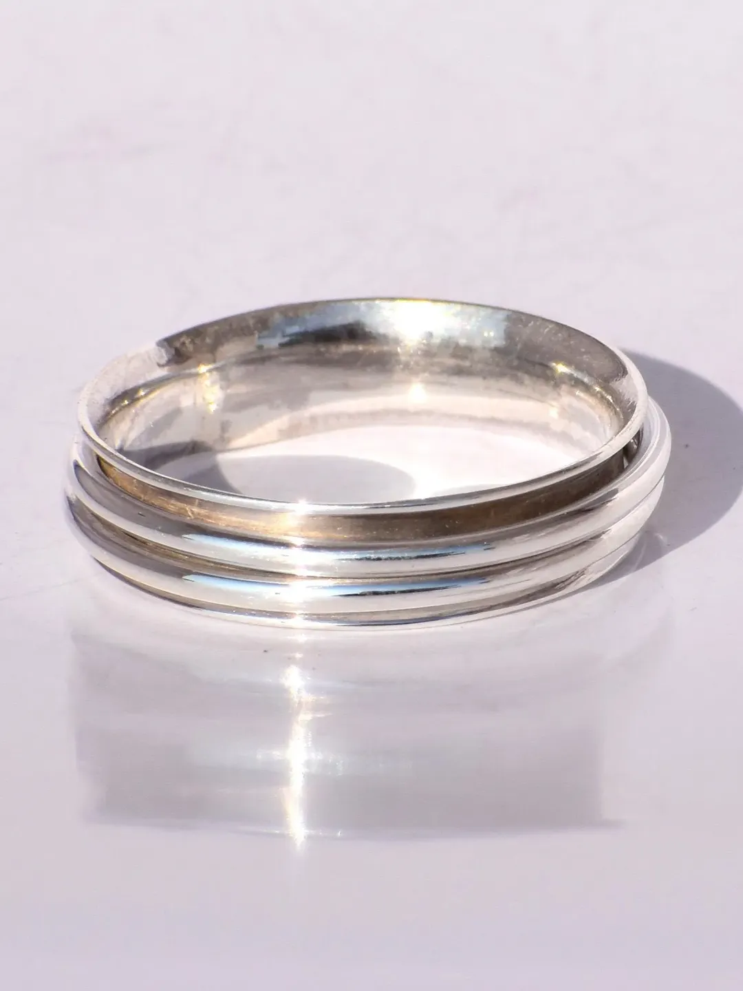 Silver Spinner Ring, Sterling Silver Ring, Fidget Ring, Meditation Ring, Thumb Ring, Worry Ring, Wedding Ring, Chunky Spinner, Gift For Her