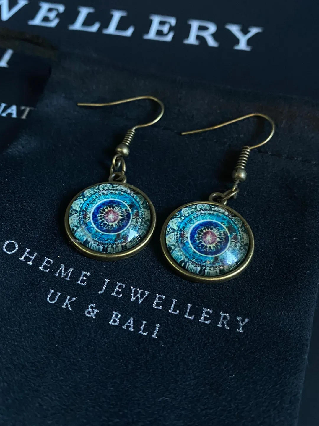 Mandala Earrings, Mandala Drop Earrings, Boho Mandala Earrings, Tribal Earrings, Ethnic Earring, Galactic Earrings, Bronze Earrings, Boheme