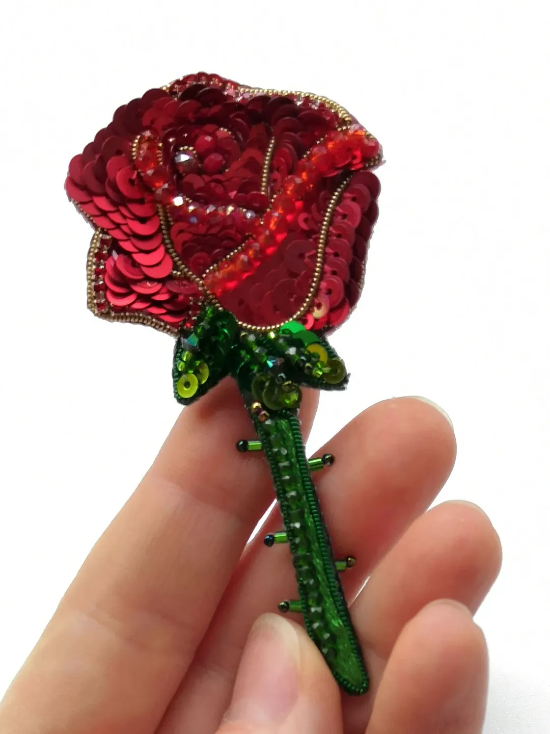 Red flower red rose brooch pin brooches for woman