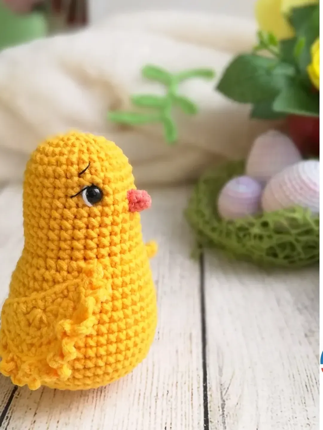Crochet Easter chick pattern, amigurumi bird pattern. Crochet Easter decor pattern by CrochetToysForKids