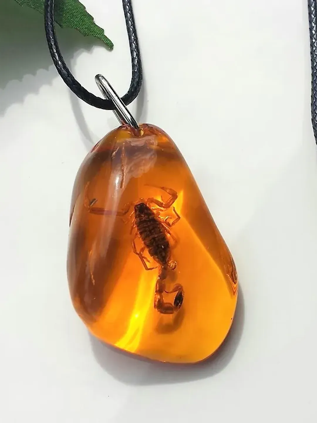 Real Scorpion Necklace Amber Resin Insect Jewelry Pendant Amulet necklace Protection Necklace Bug Taxidermy , keychain
