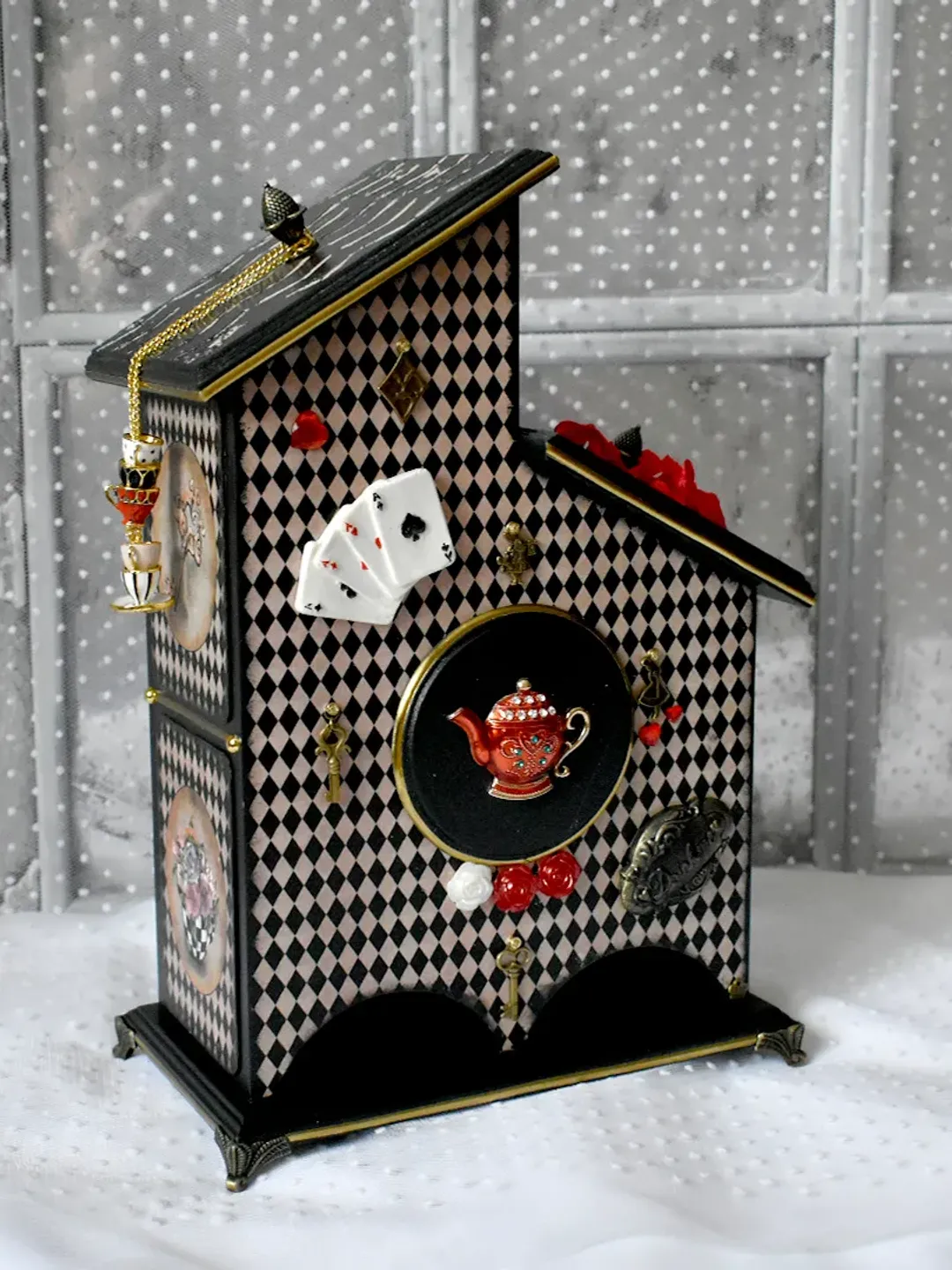 ALICE Double Black Tea House for Storing Disposable Tea Bags