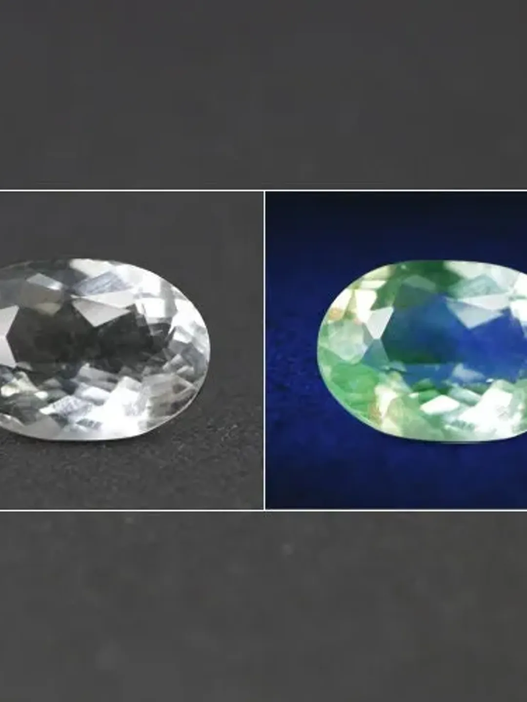 0.76 CT Rare Gemstone 100% Natural UV Color Change Mexican Light Hyalite Opal