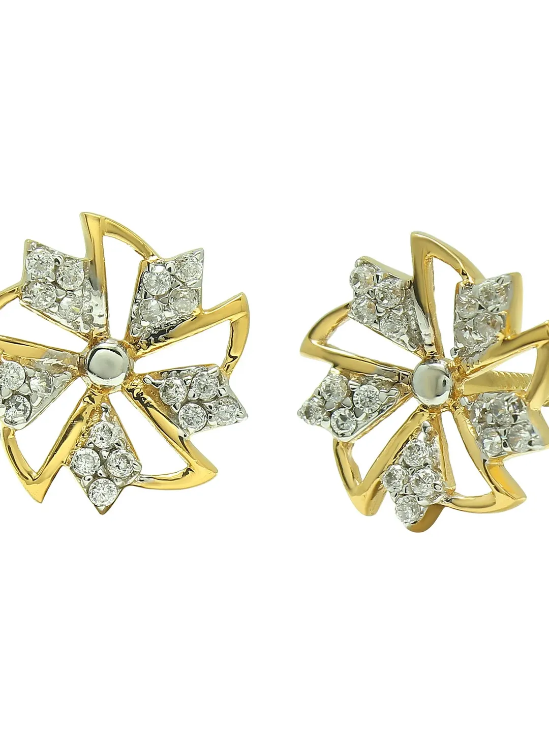 Moissanite Studs, Fan Shape Studs, 925 Sterling Silver Stud, Pave Earrings, Moissanite Earrings, Bridal Jewelry, Wedding Gift, Post Earrings