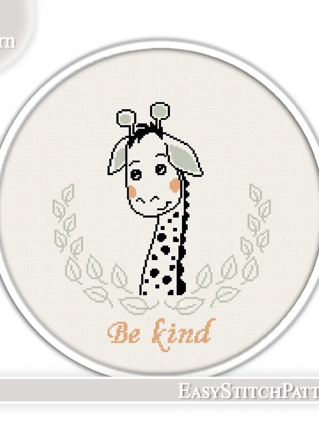 Be kind Cross Stitch Pattern. Animal Cross Stitch. Nursery Cross Stitch Pattern.