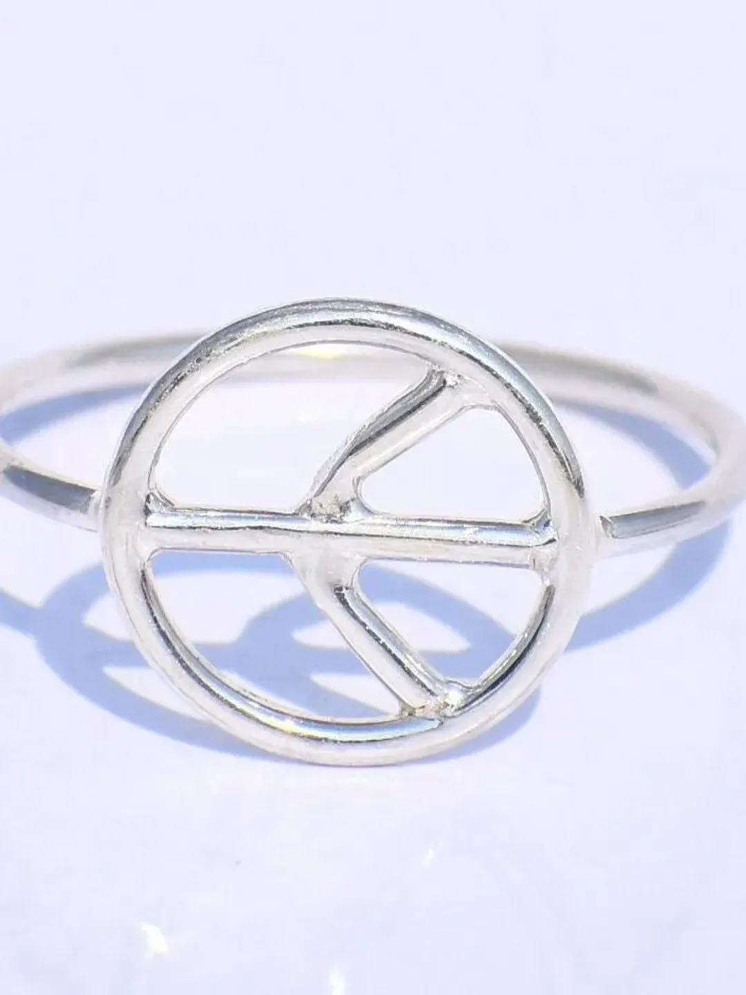 Silver Peace Ring, Silver Hollow Ring, Handmade Ring, 925 Silver Ring, Bohemian Ring, Unisex Jewelry, Knuckle Ring, Yoga Ring, Gift For Her