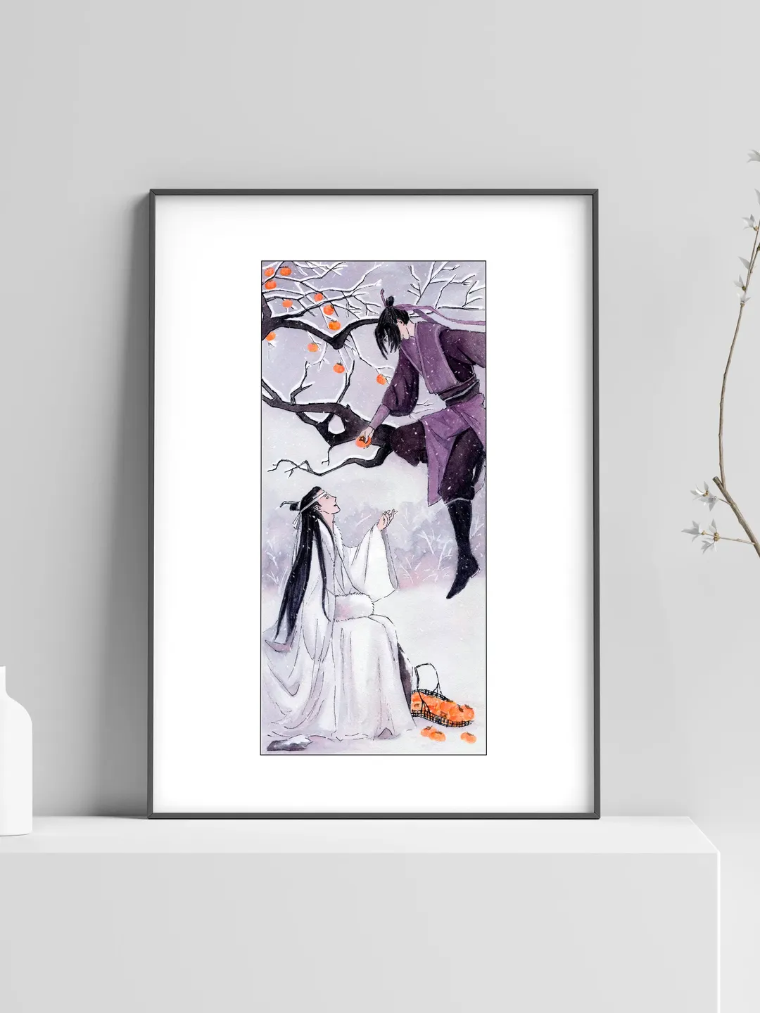 Art Print Persimmon Harvest inspired by Mo Dao Zu Shi / A4 / Forget About Regrets / Lan Xichen / Jiang Cheng
