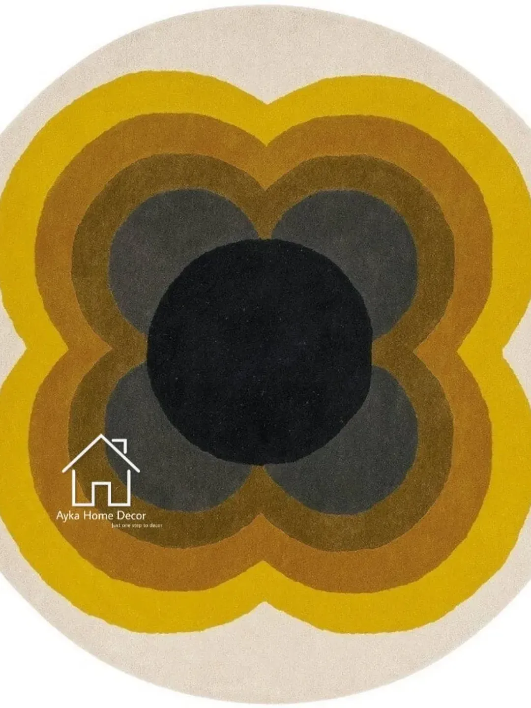 Modern Abstract Round Shape Colourful rug Handmade Area Rug Hand Tuft Rugs Morden Rugs for Living Room Rugs Bedroom rug Designer Area Rug