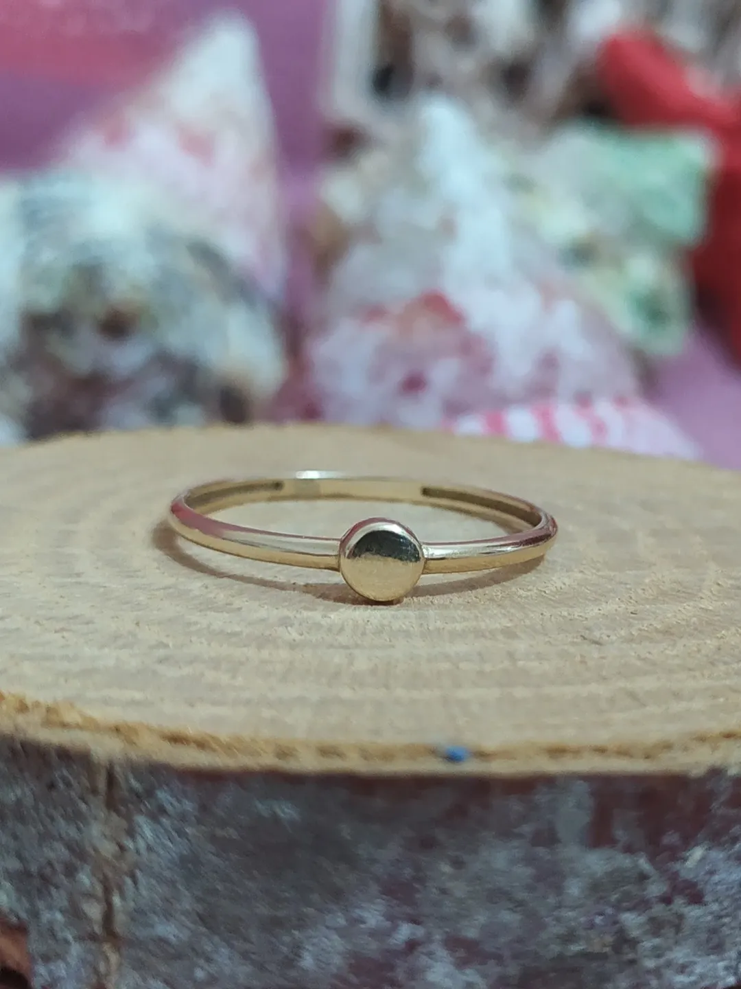 14K Gold Stackable Plain Round Ring for Women, Minimalistic, Stylish, Trendy, Gift for Her, Anniversary, Valentines,Half Eternity,