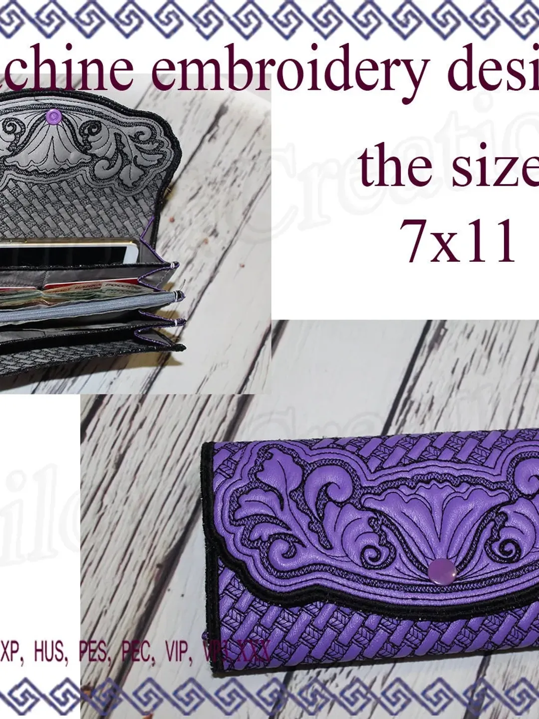 Wallet Machine embroidery designs. In the Hoop purse, phone case, Clutch little bag embroidery designs. trapunto Case Embroidery Design
