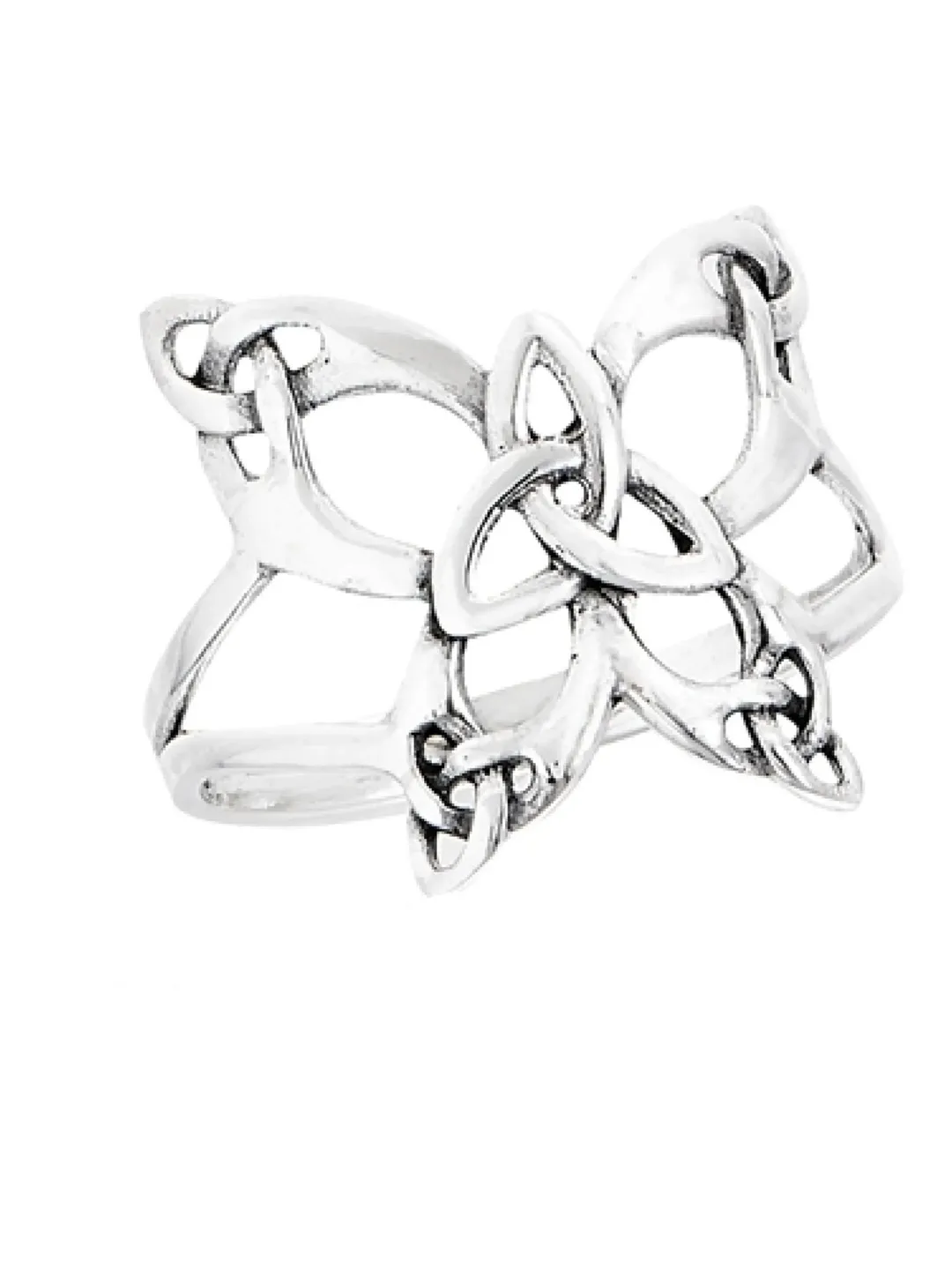 Sterling Silver Thin Triquetra Butterfly Ring, Silver Ring, Celtic Ring, Spirit Ring, Boho Ring, Thumb Ring, Statement Ring