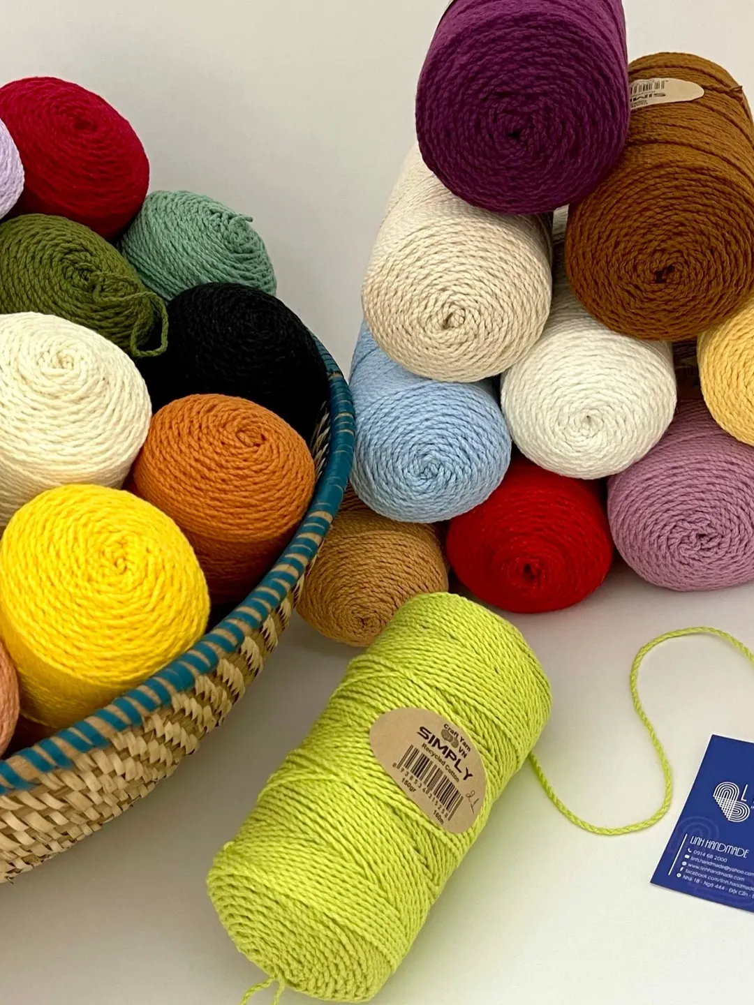 Craft Yarn Simply Recycled Cotton , used for blanket , amigurumi , decor , hats , crochet bag