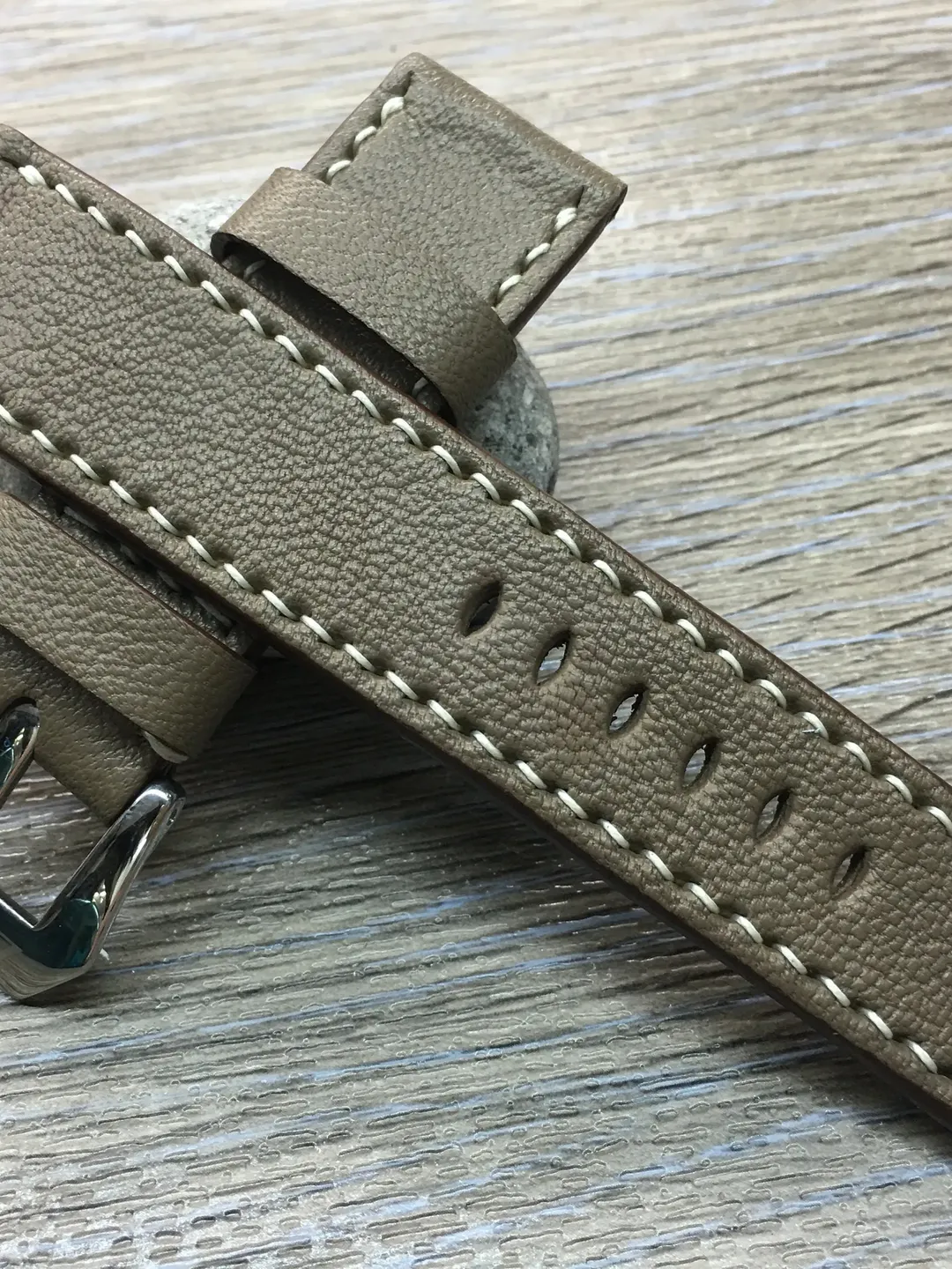 Leather watch strap, leather watch band, 24mm watch band, Etoupe Grey, watch band, 24mm watch strap, 26mm strap, FREE SHIPPING