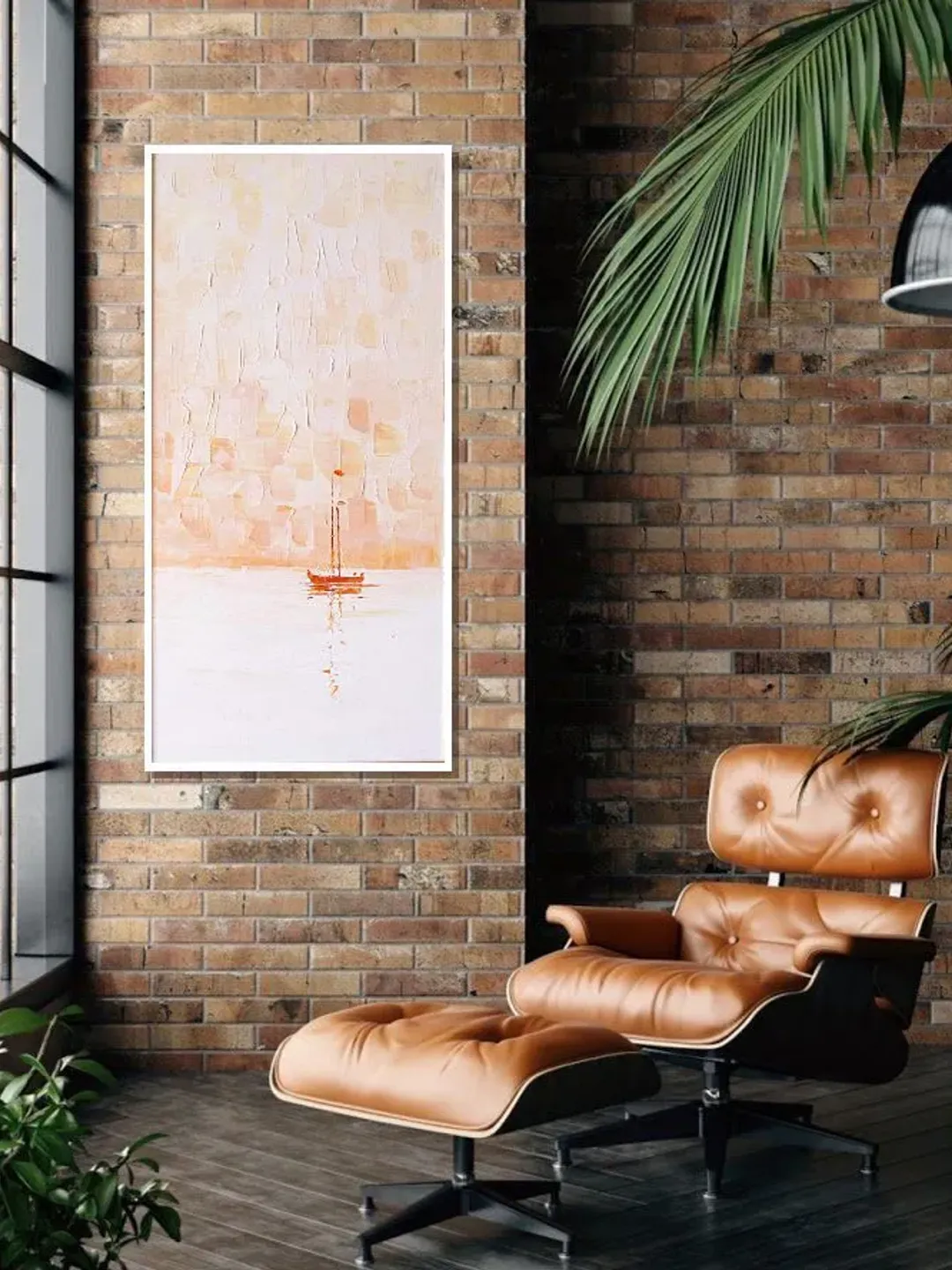 Sailboat Painting, Original Oil Painting on Canvas, Modern Impasto Painting by "Walperion Paintings"