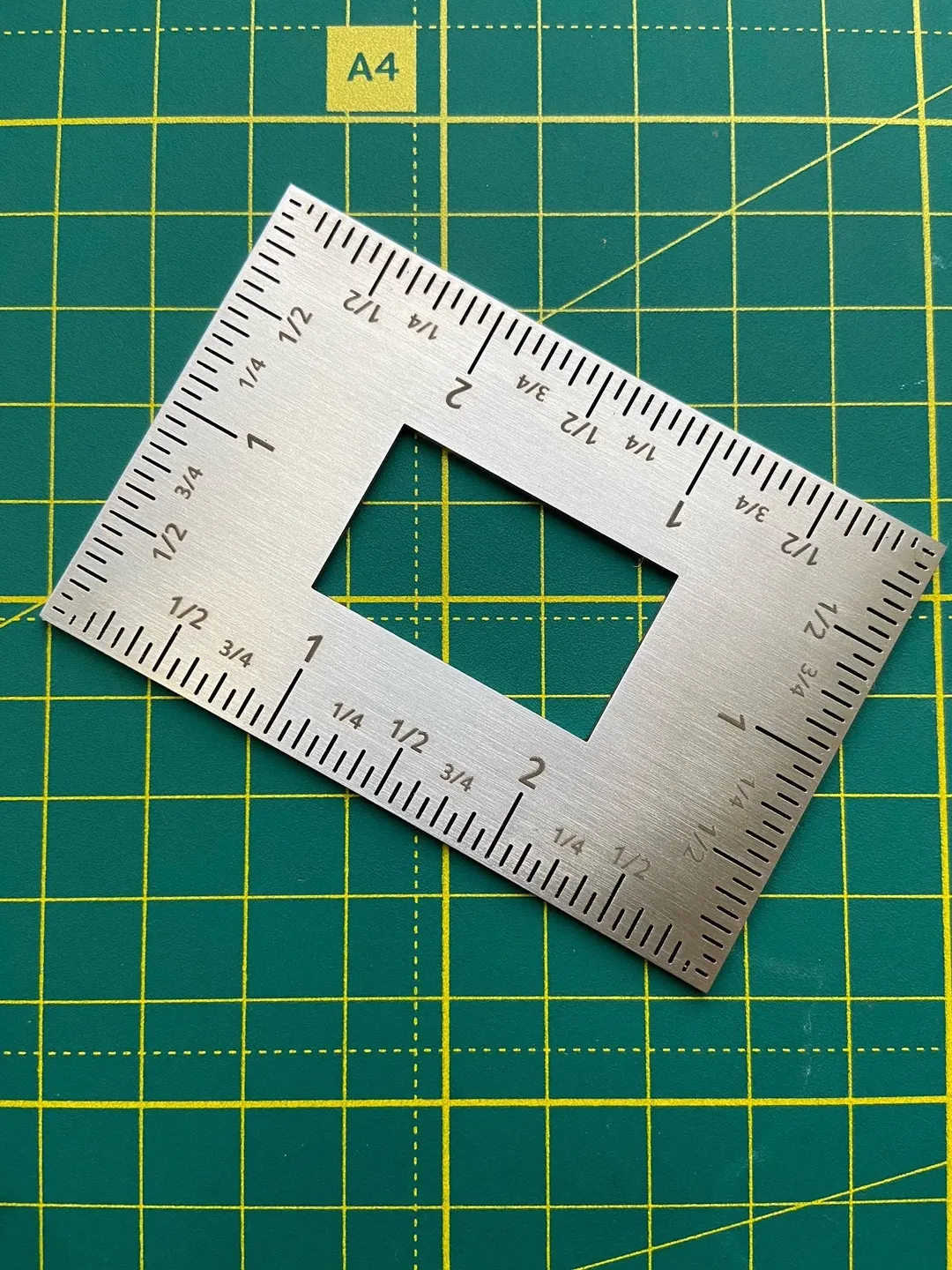 Small Square Ruler Sizes Small Square ruler for leathercraft 3x2 inches or 5x6 cm, Stainless ...