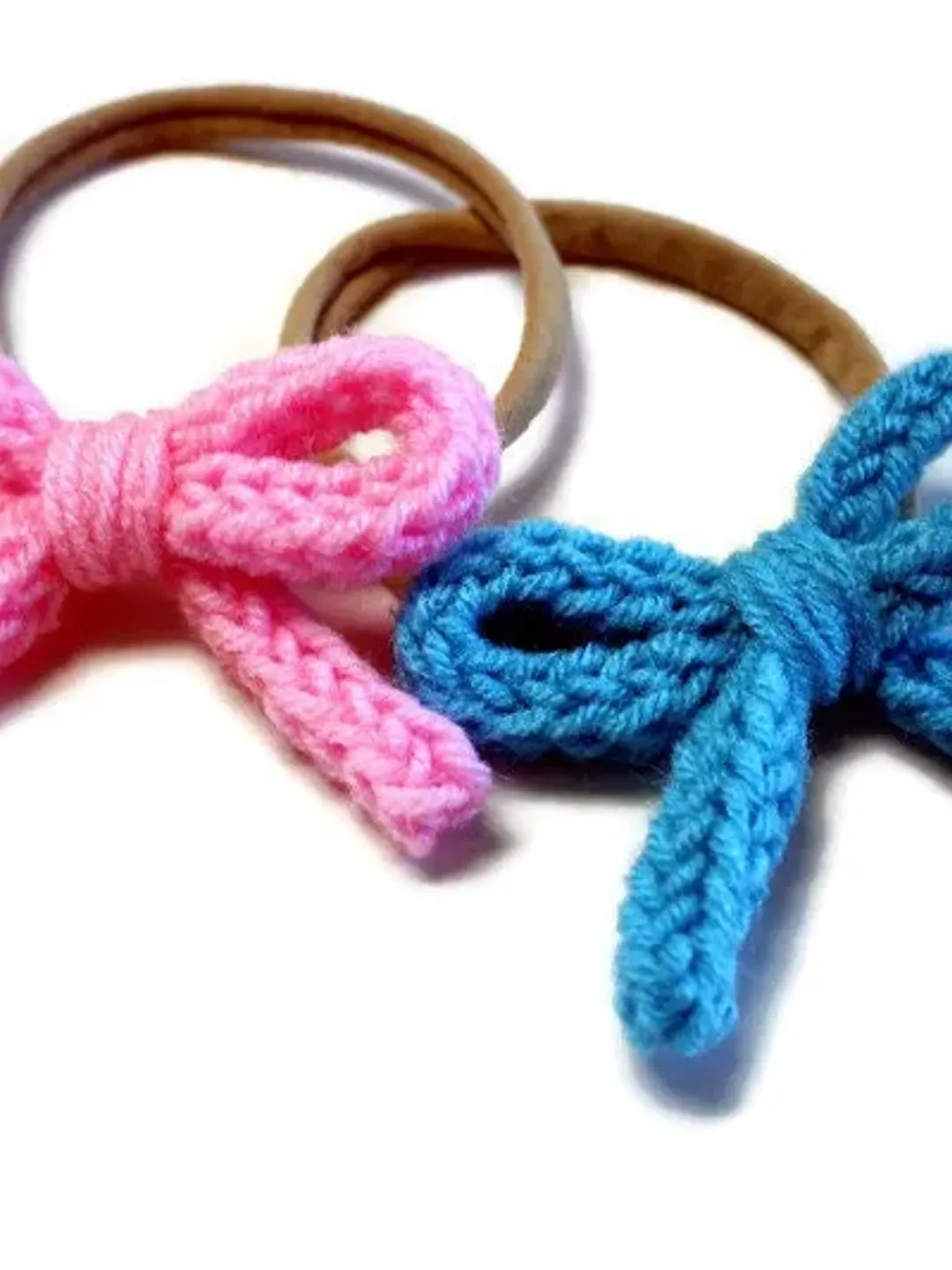 Spring Themed Hair Bow Set, Pink and Blue Outfit Accessories, Baby Blue Photoshoot Props, Baby Girl Gifts, Newborn Baby Nylon Band Headbands