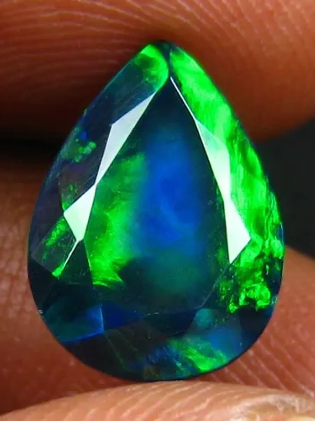 3.11 CT Extraordinary 3D Harlequin Flash 100% Natural Welo Black Opal cut Gemstone