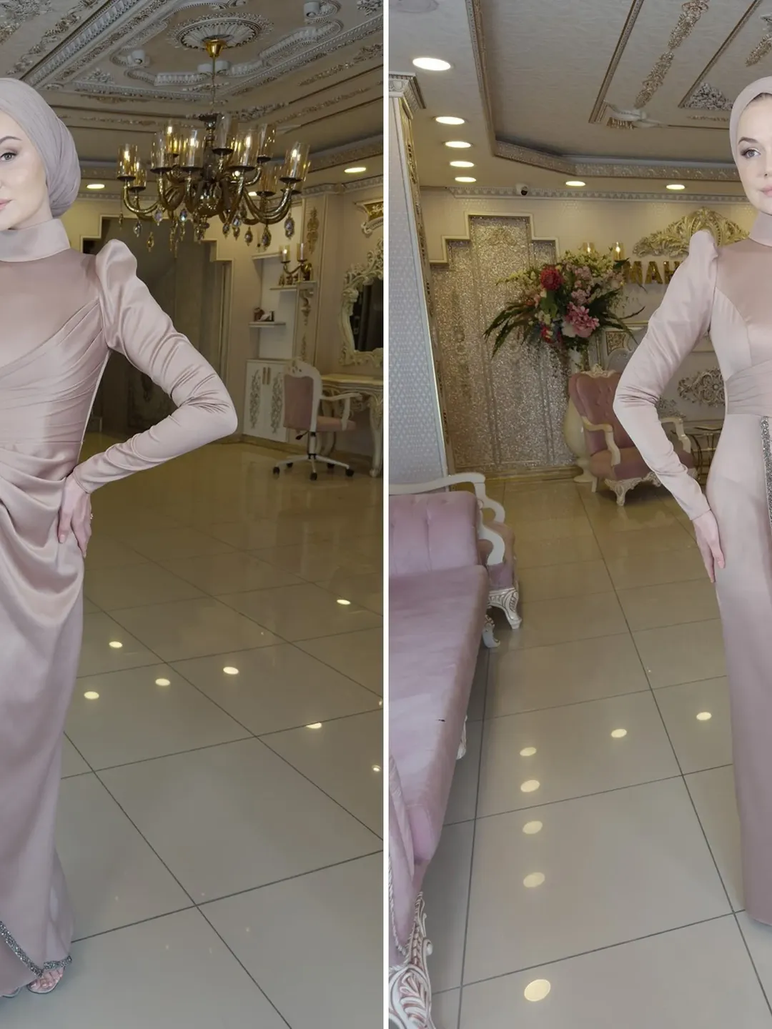 AHUNARE HIJAB - Wedding Dress, Muslim Evening Gown, Nikah, Islamic Wedding, Engagement, Bridesmaid