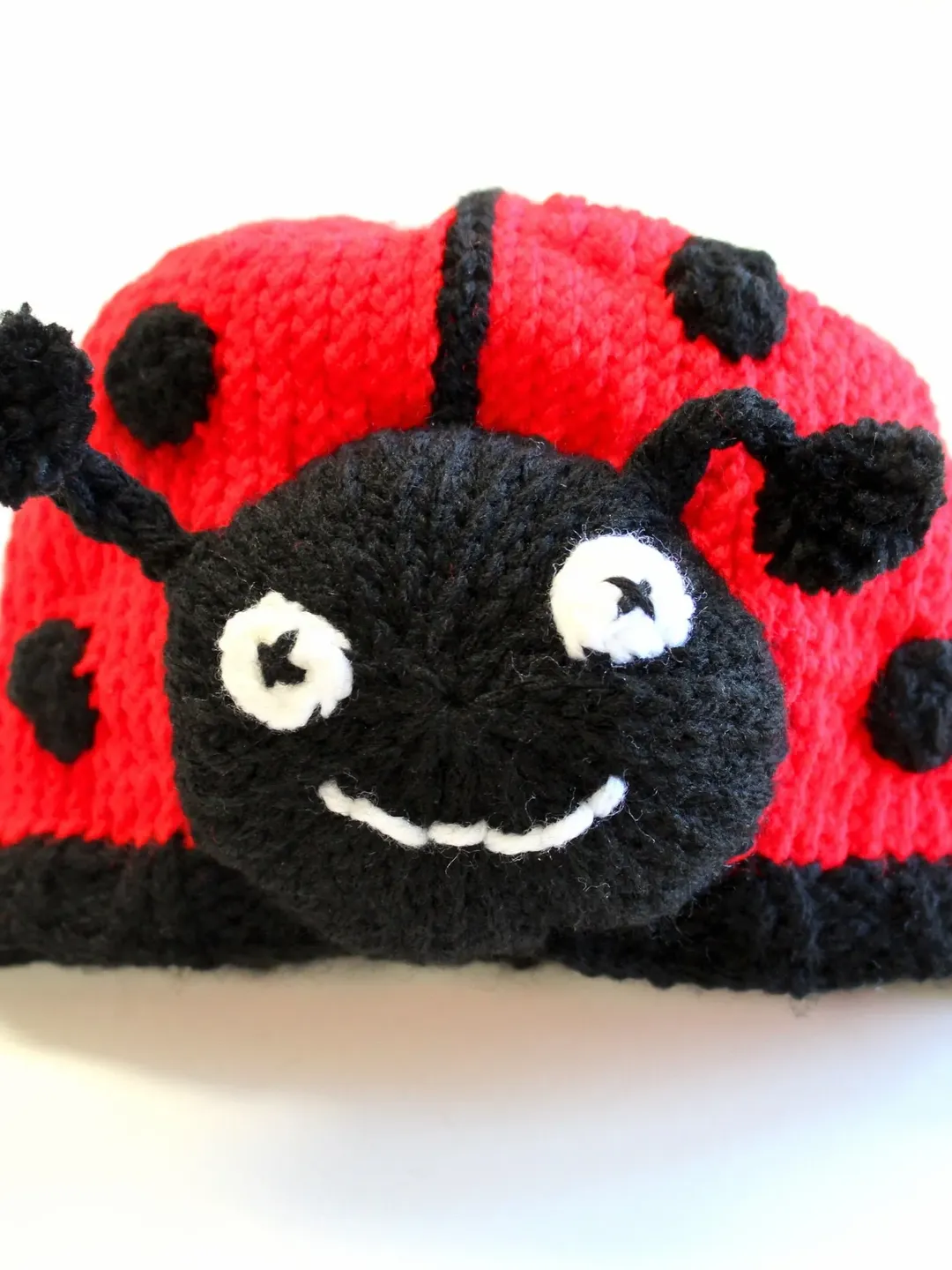 Red Ladybug Hat, Bug Party Decor, Expectant Parents Baby Shower Gift Idea, Newborn Crib Hat, Red and Black Ladybugs, Newborn Photoshoot Prop
