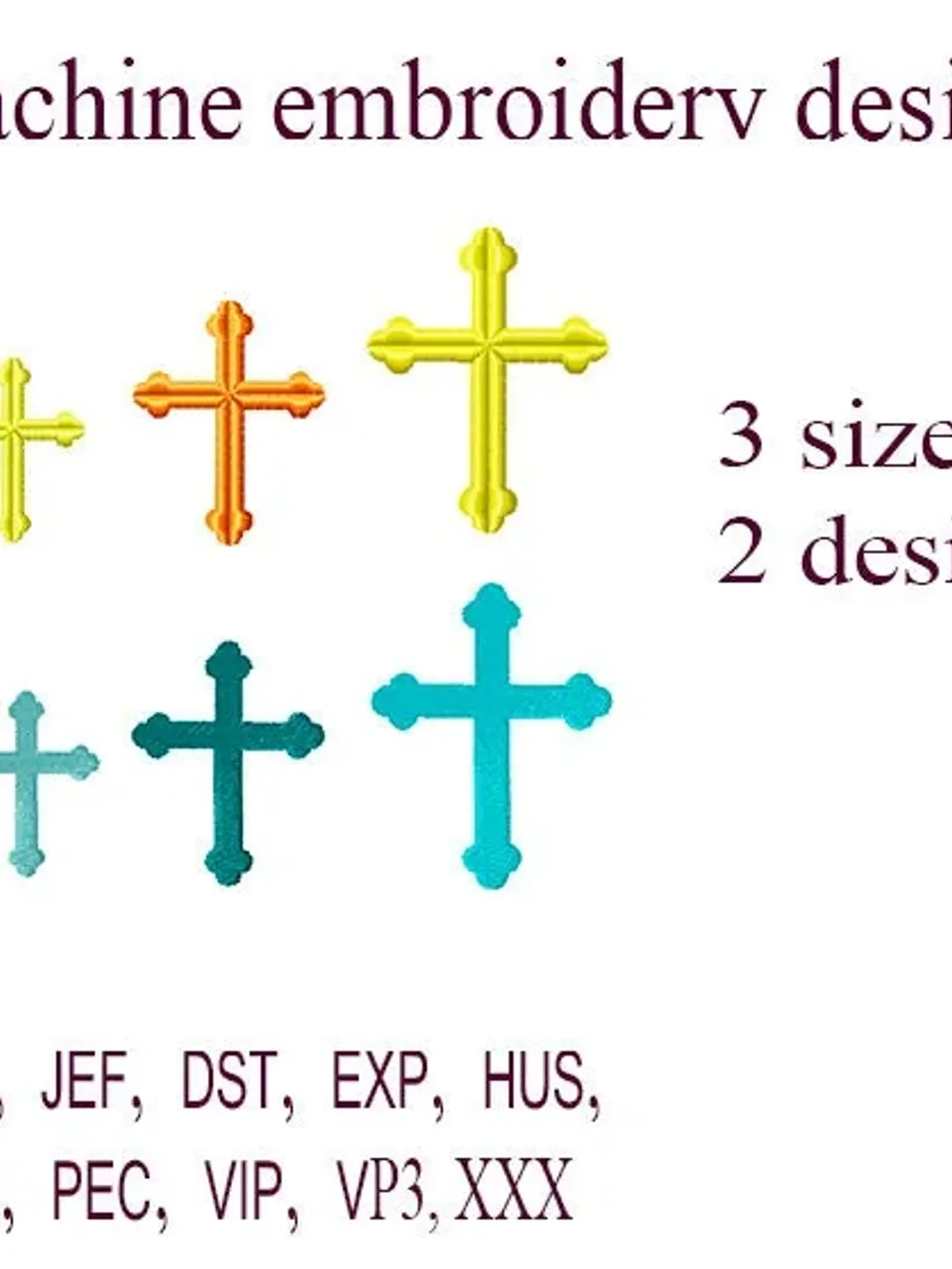 Machine embroidery designs. Christian Cross embroidery design.   easter Cross. Religious Embroidery. Embroidery Frame. Instant Download.