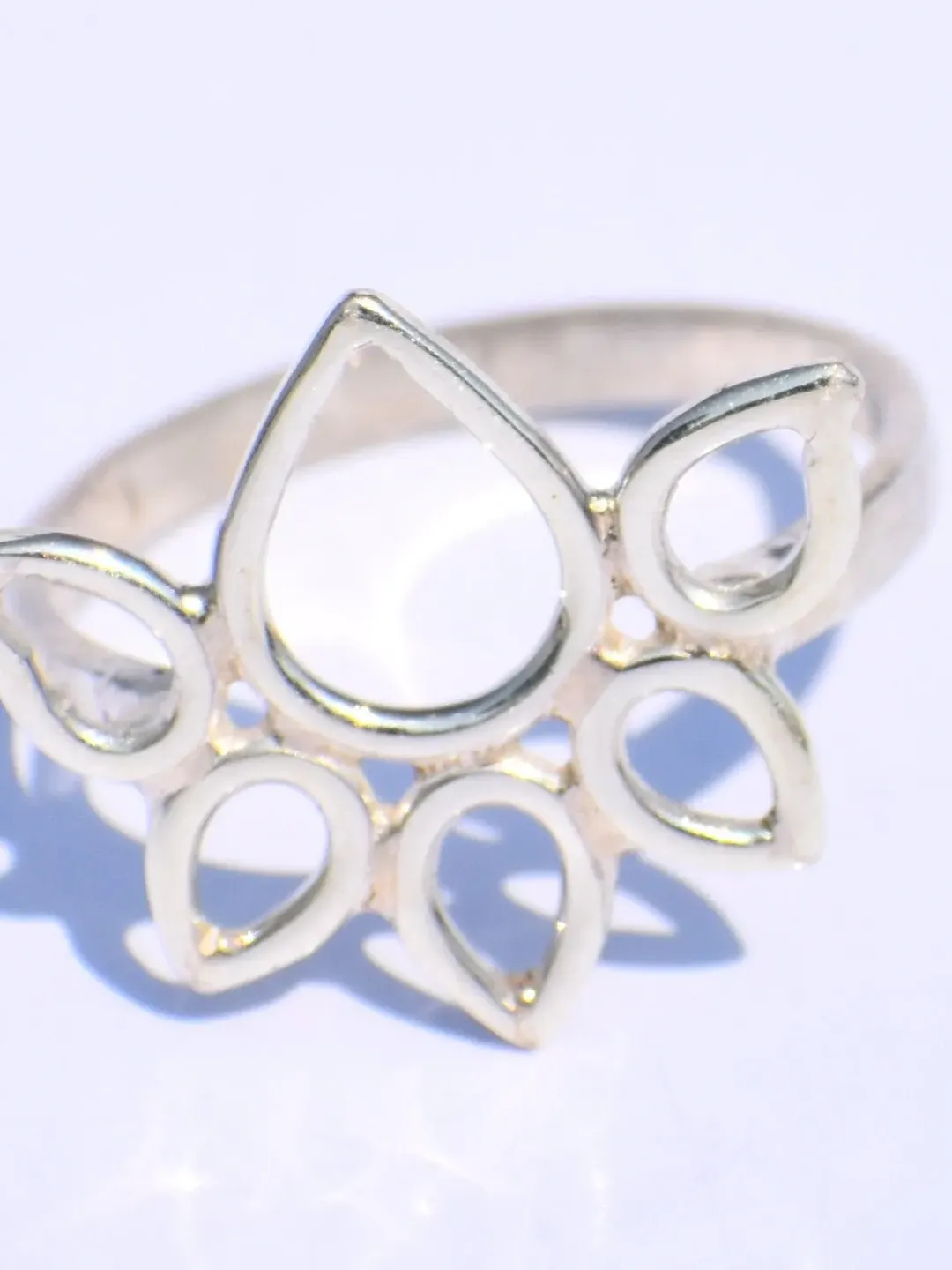 Silver Lotus Ring, Handmade Ring, 925 Sterling Silver Ring, Silver Flower Ring, Women Fashion Ring, Wedding Gift, Anniversary gift For Women