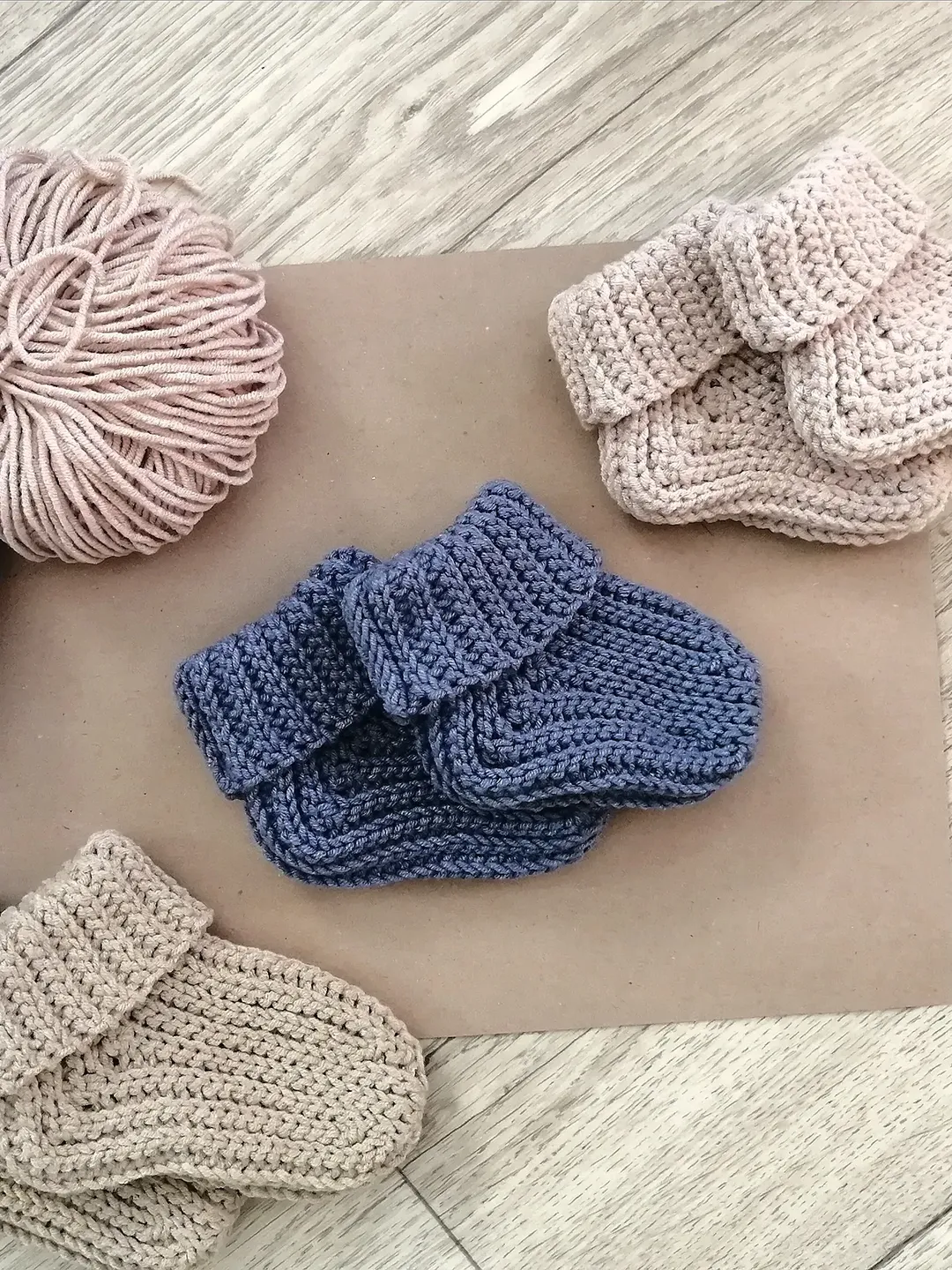 Handmade Knitted Newborn and Preemie Socks set Organic socks Baby shower gift Gift for a Preemie