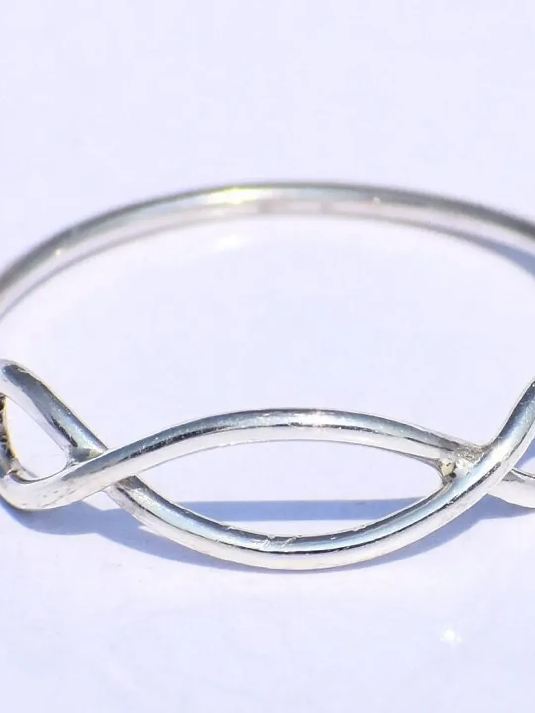 Silver Infinity Ring, Silver Hollow Ring, Handmade Ring, 925 Sterling Silver Ring, Stacking Ring, Bohemian Jewelry, Unisex Jewelry, Gift Her