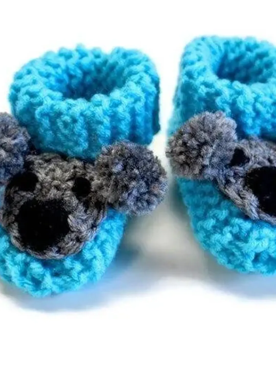 Knit Baby Shoes with Koala Bear Faces, Great Stocking Stuffers for Baby's First Christmas, Baby Socks and Booties, Baby Shower Gifts Ideas