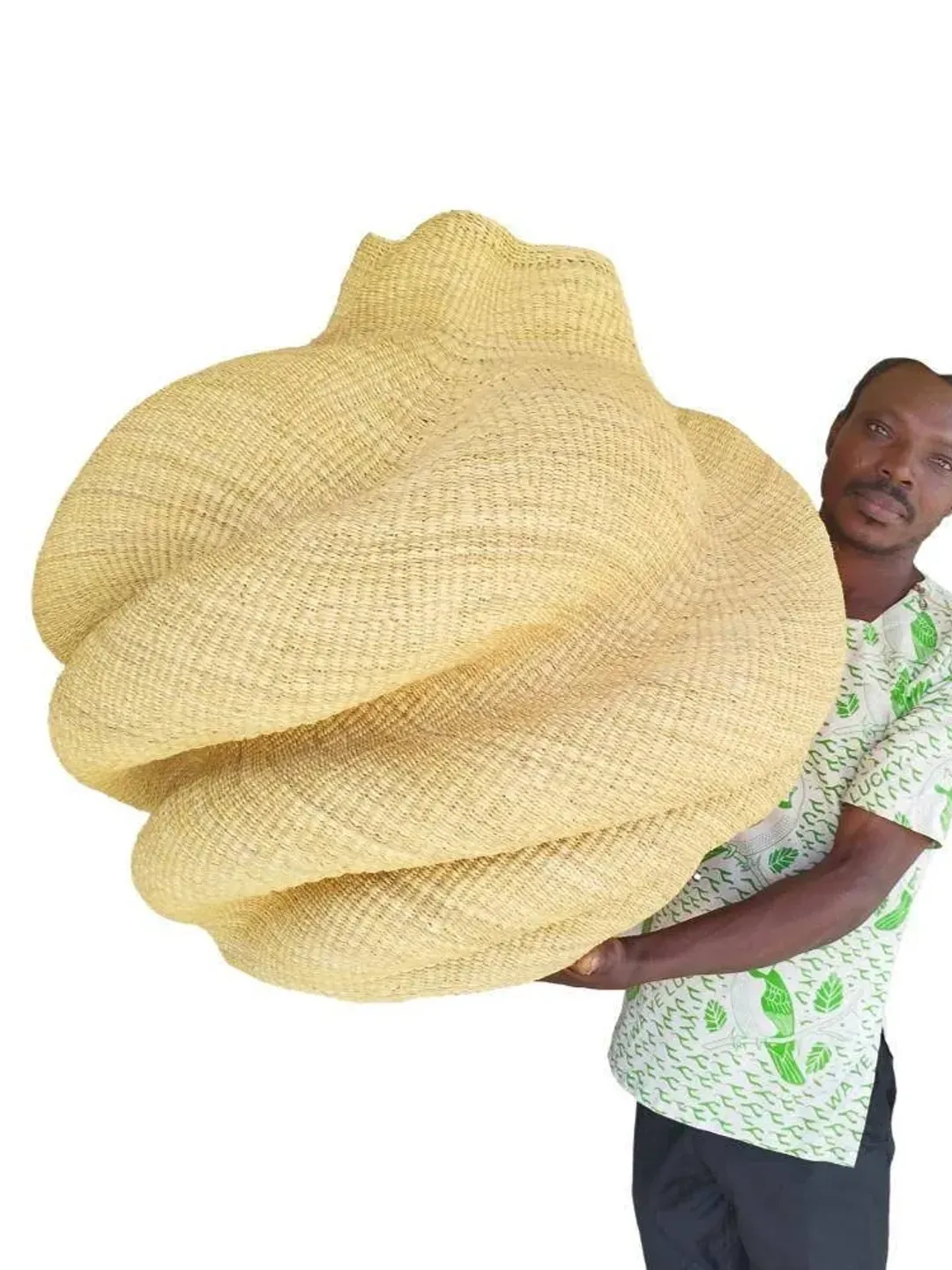 African Basket, Large Woven Basket,Bolga Basket, Flower Pot, Handmade Home Decor, Unique Home Decor, Home Decor Modern Living Room