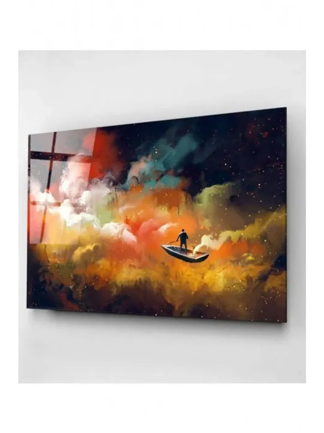 Cloud  Tempered Glass Printing Wall Art , Natural And Vivid Wall Decor , Modern Wall Art, Extra Large Wall Art