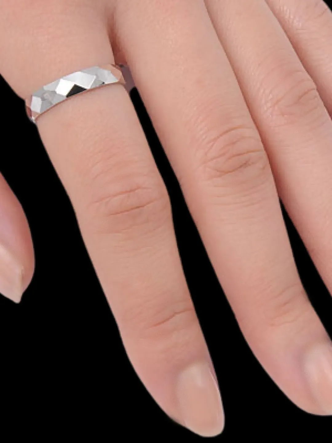 Sterling silver thumb ring, Diamond cut thumb ring, Faceted thumb ring, stacking ring, Thumb Rings for Women #thumbringforwomen #thumbring