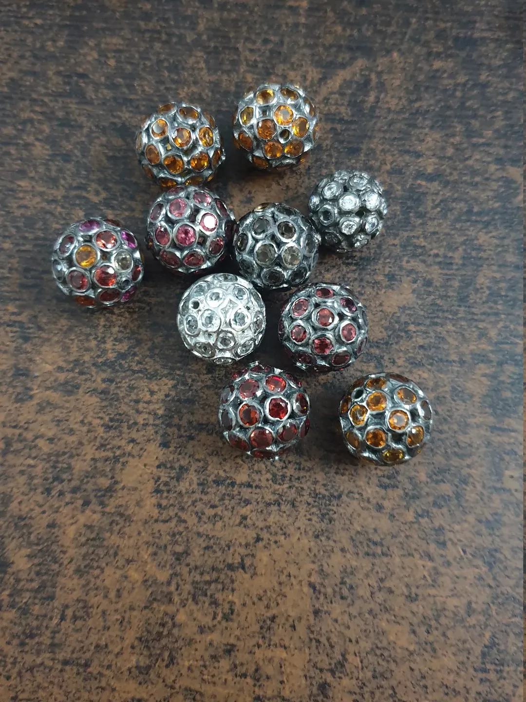 Micro Pave Beads, CZ Beads, Multi CZ Beads, 925 Sterling Silver Beads, Pave Spacer Beads, 12MM Round Ball Beads, Shamballa Ball Beads