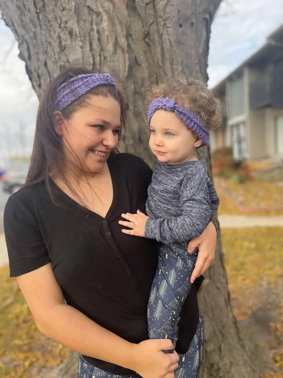 Mommy and Me Knit Yarn Headbands Set, Mama and Mini Headband Ear Warmers, Knotted Matching Bands, Stretchy Bow Headbands, Stocking Stuffers