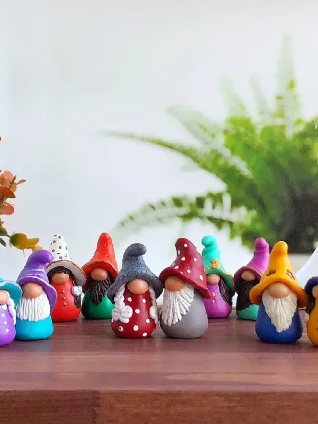 Tiny garden gnome, Potted plant decorations, Miniature fairy garden mini gnome, Gnomes for pot