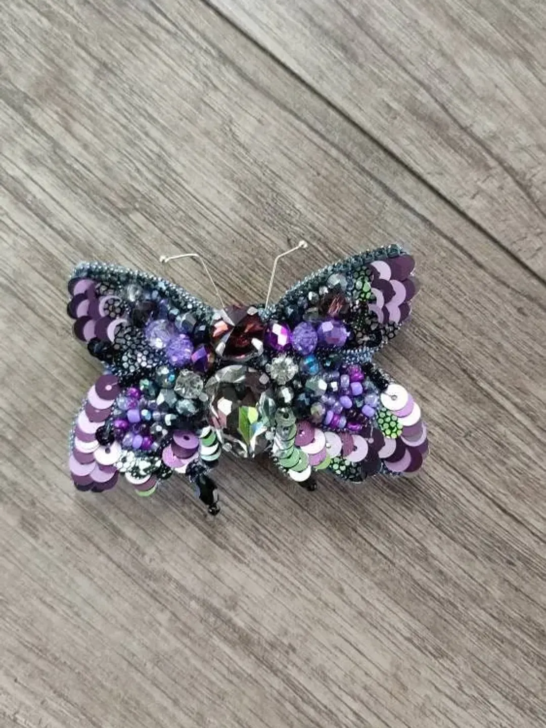 Brooch embroidery Handmade embroided beaded butterfly brooch embroidered jewelry Embroidered pins embroidered accessories