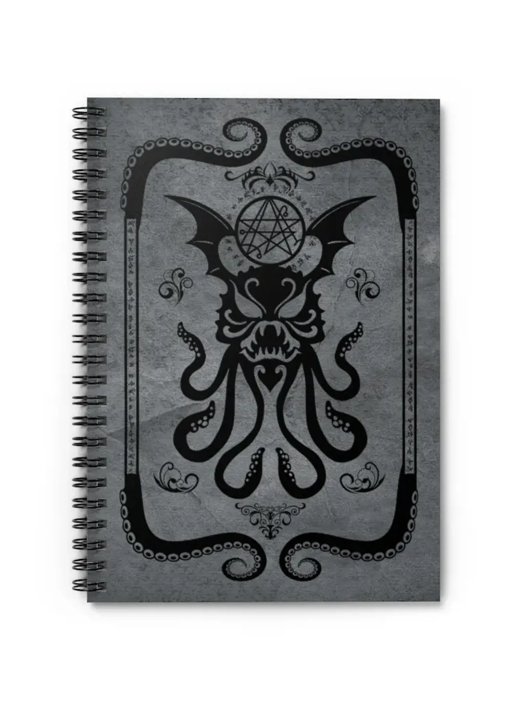 Lord Cthulhu 6X8" Spiral Notebook | Ruled Line Lovecraftian Notebook, HP Lovecraft Journal, Call of Cthulhu Logbook