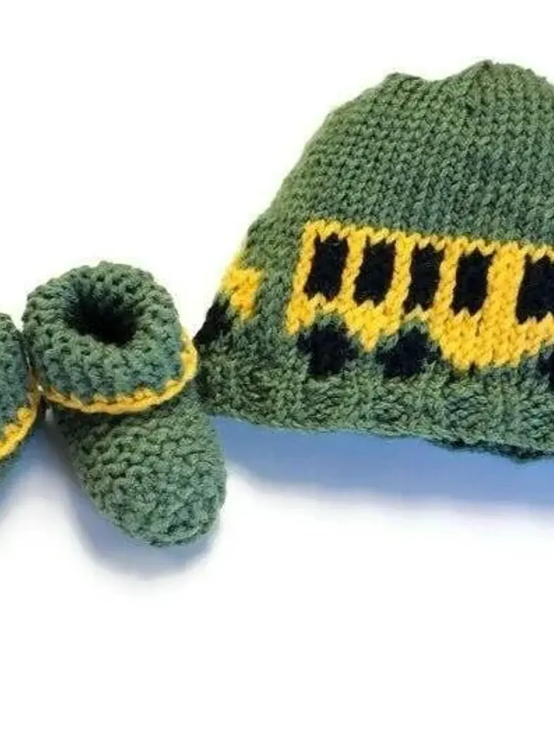Little Boy's School Bus Hat and Booties Set, Gift Ideas for Little Students, Fun Hats for Little Boys, Christmas or Birthday, Bus Truck Hats