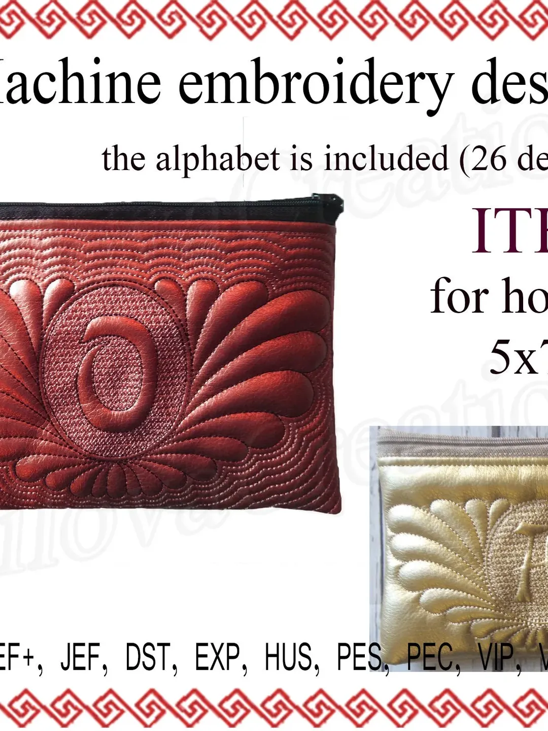 Machine embroidery designs zippered bag travel zip bag letter embroidery designs. ITH zippered bag Embroidery Design. File Instant Download