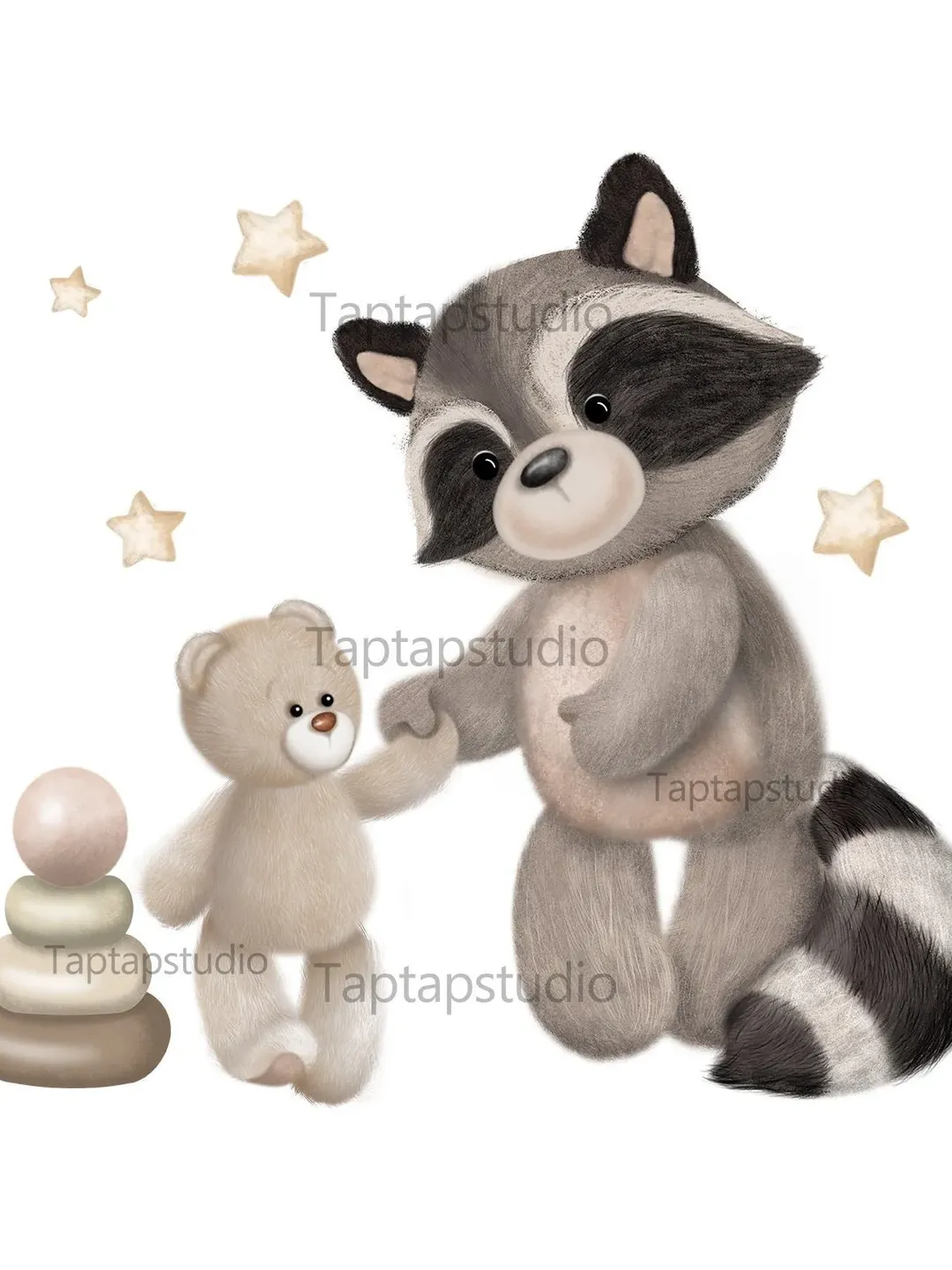 Baby racoon print, baby racoon watercolor png , cute racoon, Raccoon Wall Art Print ~ Woodland Nursery Baby Animal Decor ~ Digital Download