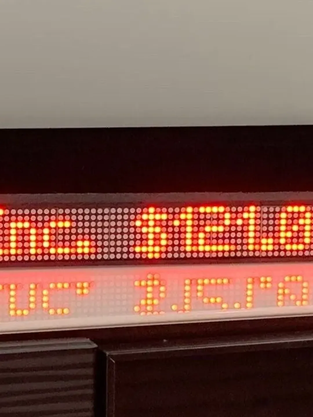 Display Ticker. Message Bitcoin Crypto Coin Price Ticker Matrix Display Wi-Fi